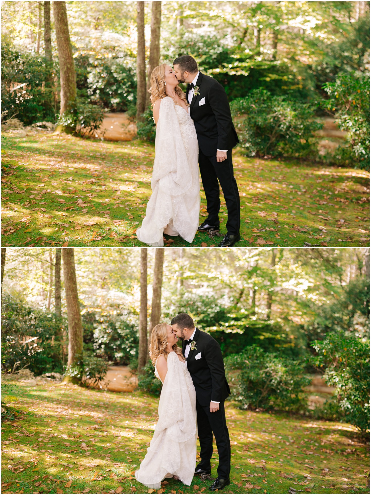 Fall Wedding at Old Edwards Inn with first look photographed by Chelsea Renay