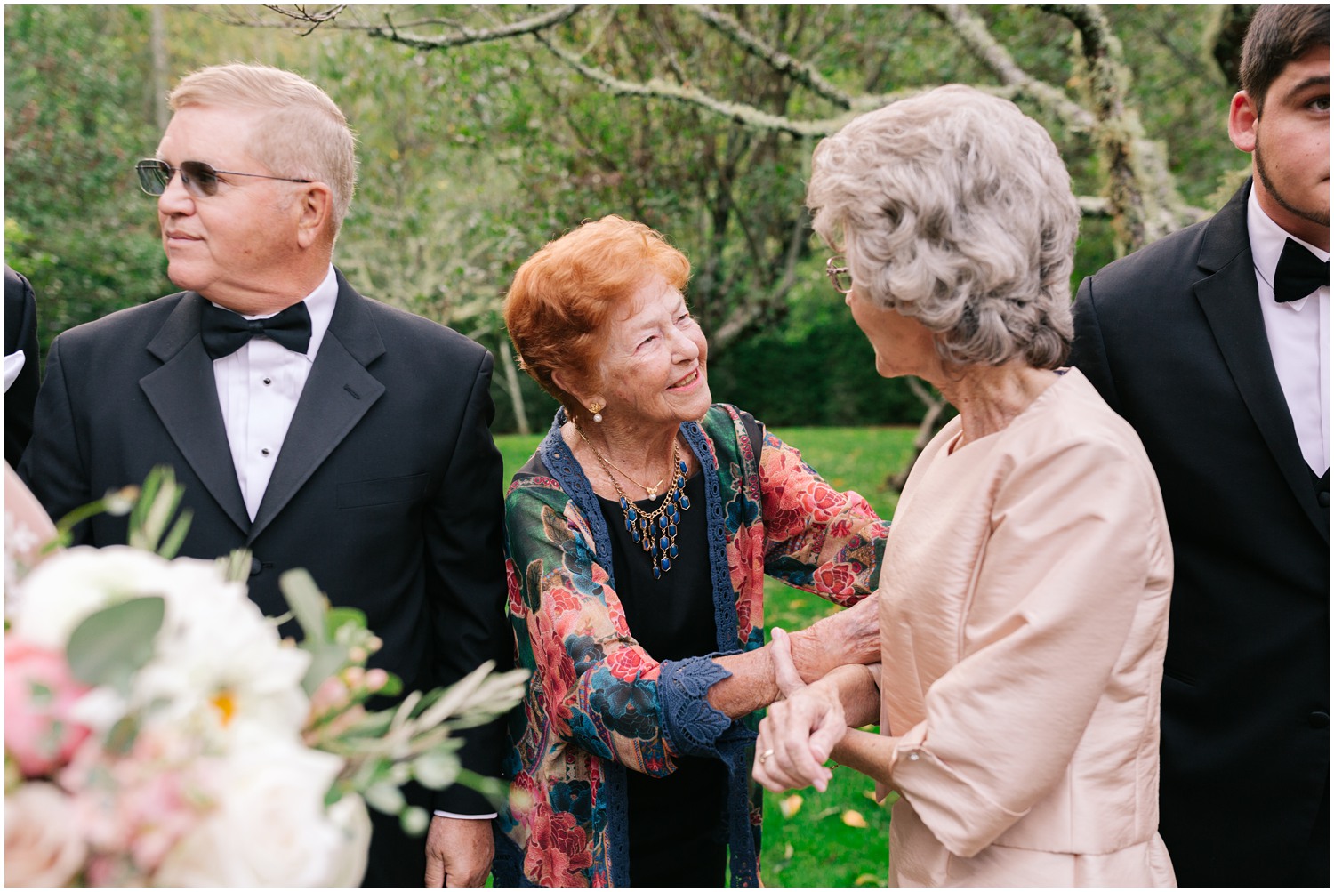 grandmother meets mother of groom during Wedding at Old Edwards Inn