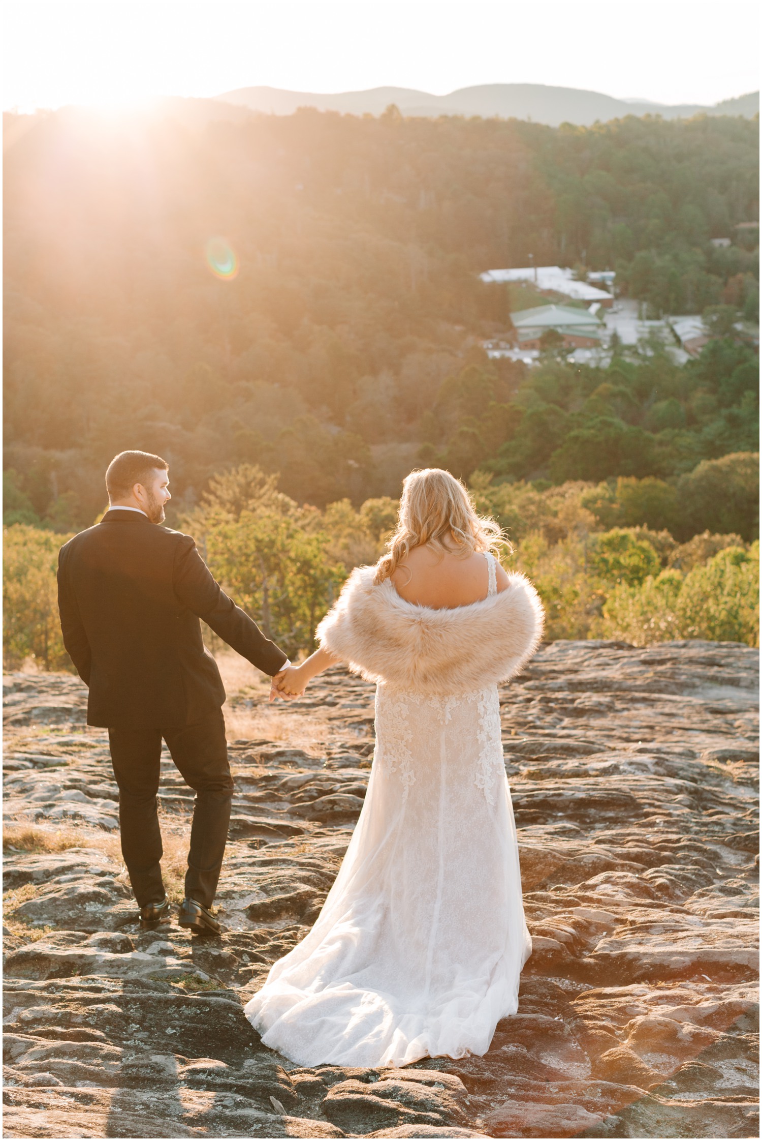 newlywed portraits overlooking Highlands NC with Chelsea Renay
