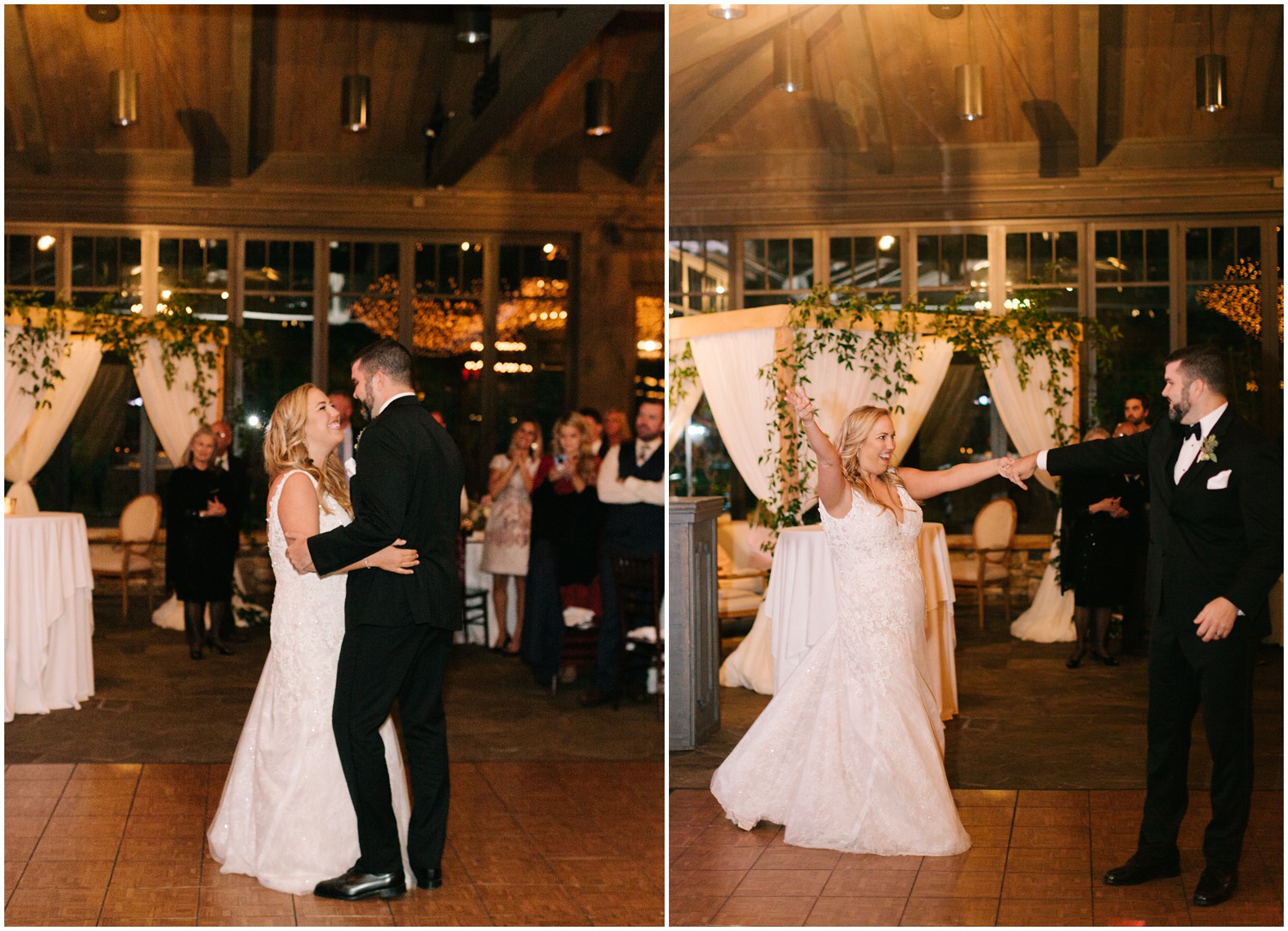 first dance at reception at Old Edwards Inn