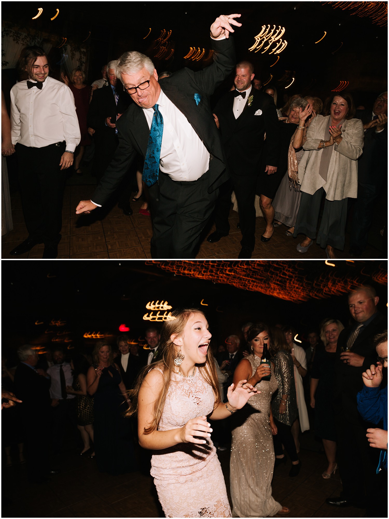 guests dance during wedding reception at Old Edwards Inn