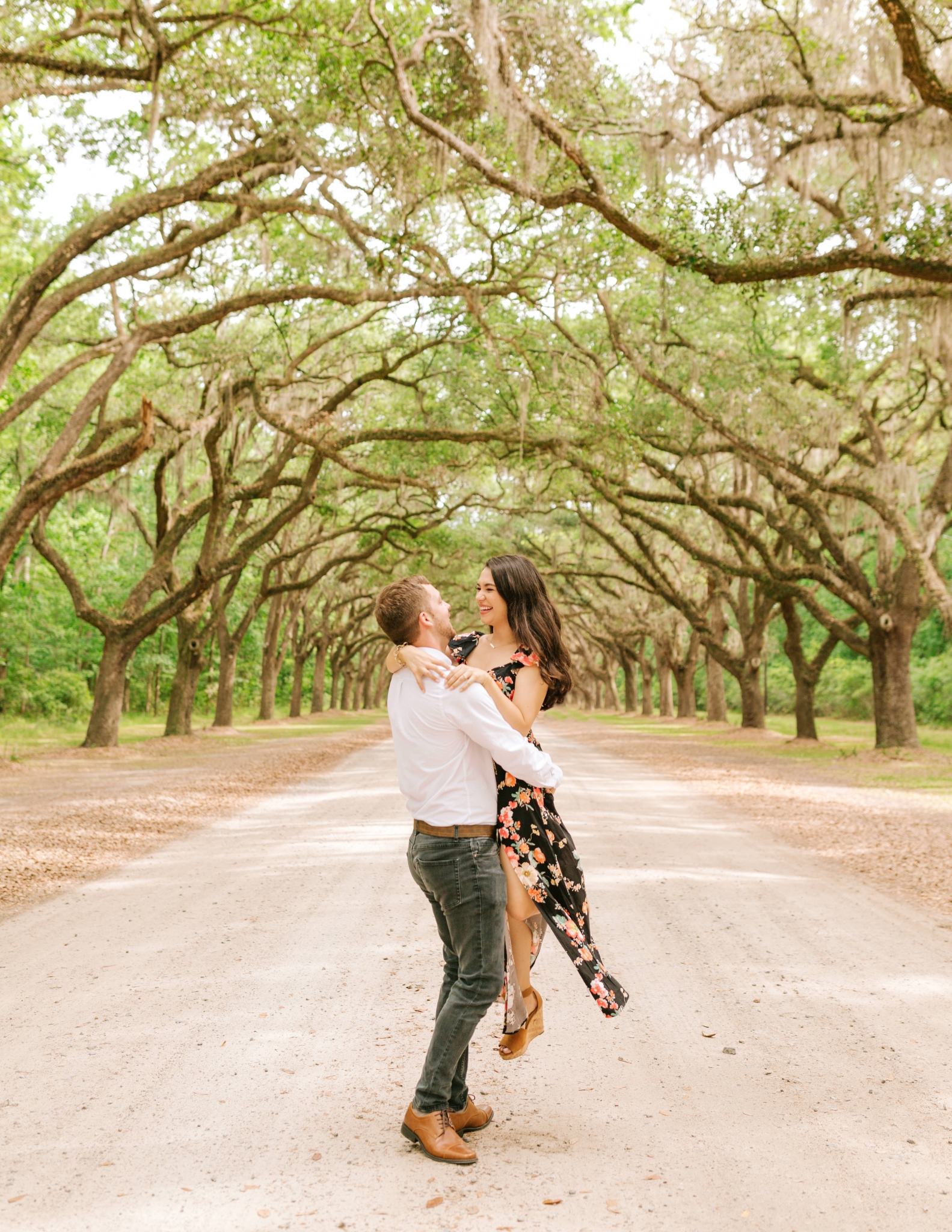 Engagement Photos at Wormsloe Historic Site in Savannah Ga