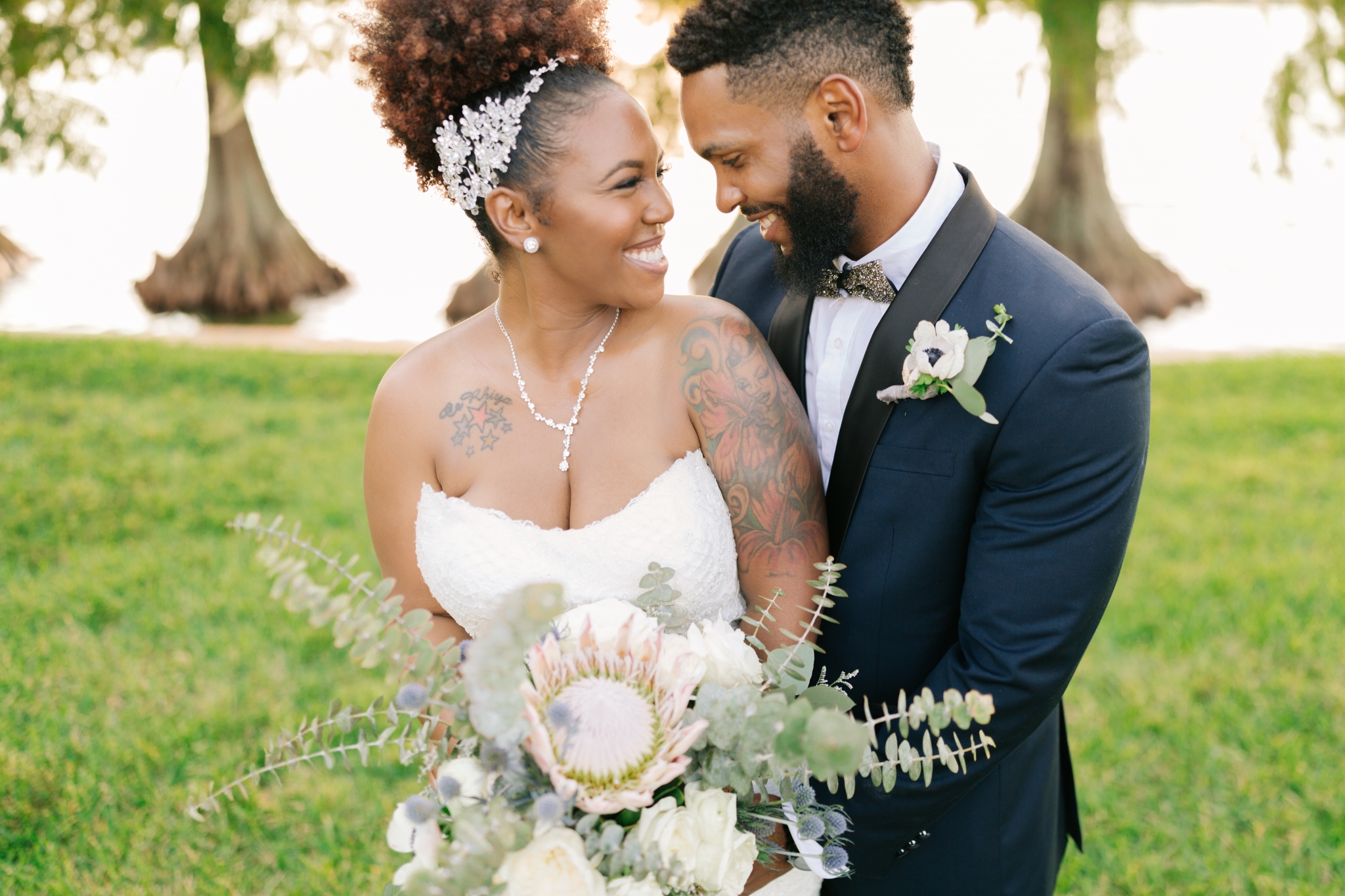 Wedding Portraits at Sunset in Tampa Fl