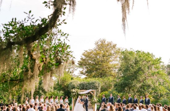 wedding ceremony at Airlie Gardens in Wilmington North Carolina