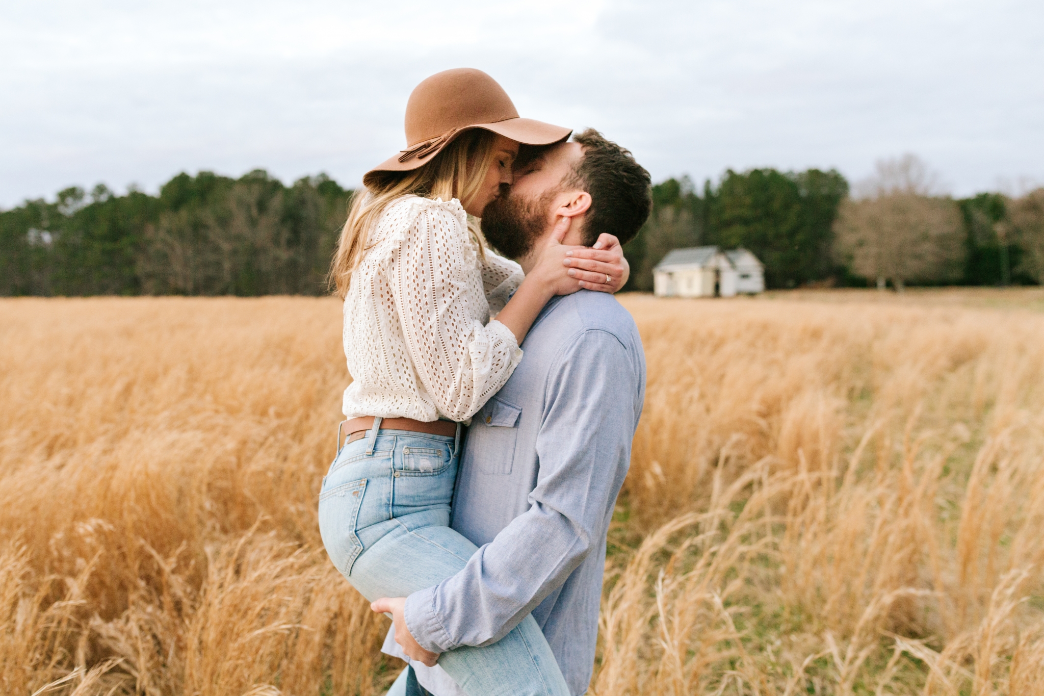 Engagement Session at The Meadows at Fire Fly Farms in Raleigh NC