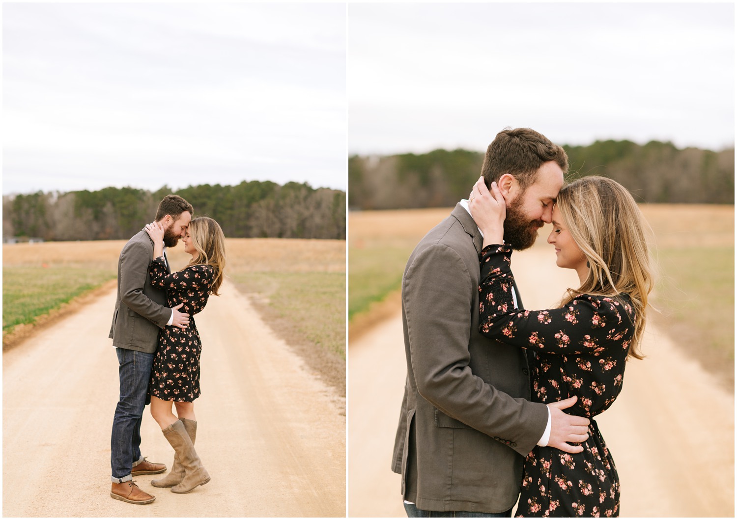 North Carolina wedding photographer Chelsea Renay captures The Meadows Raleigh engagement portraits