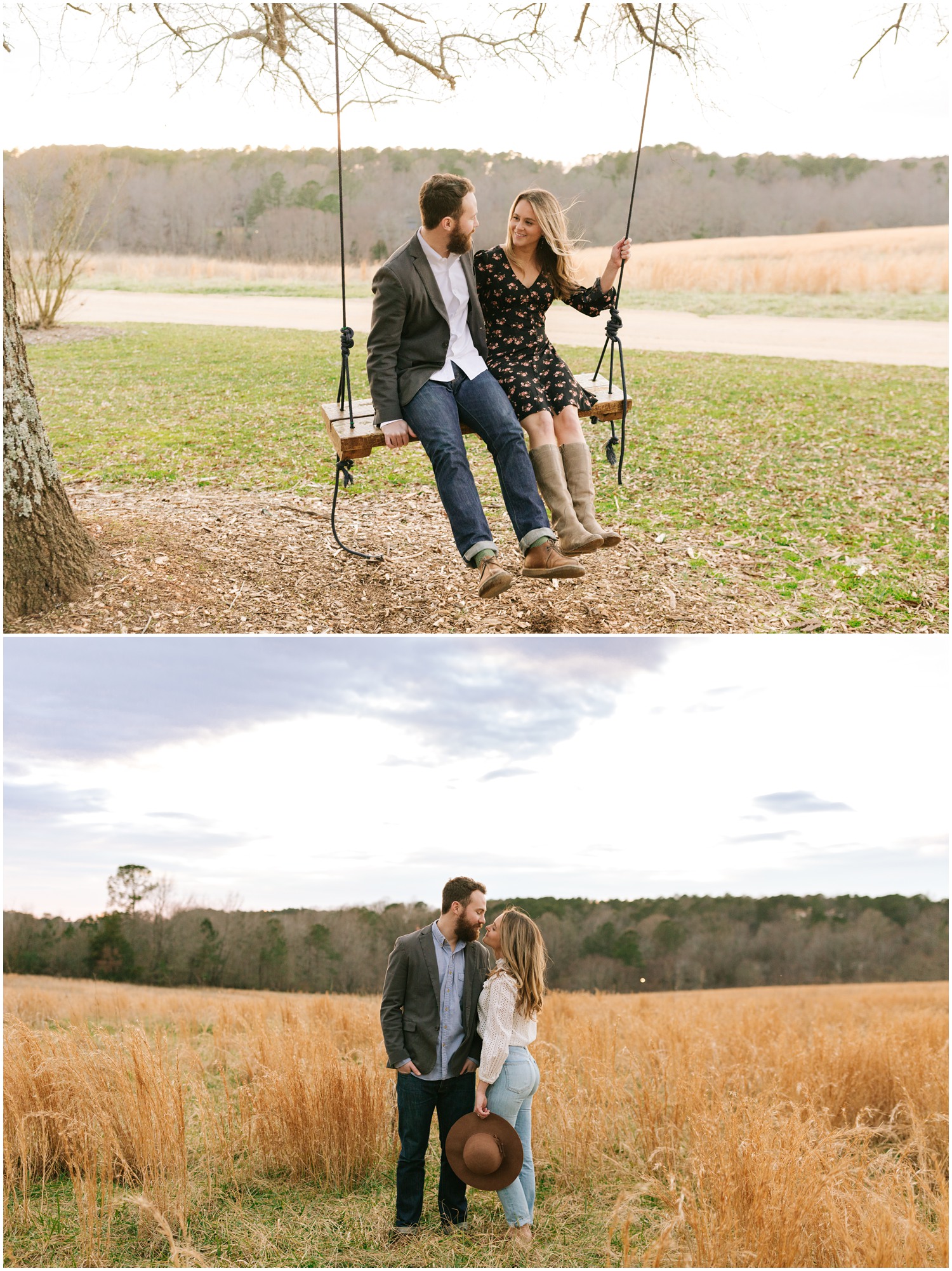 chic fall engagement session in Raleigh NC