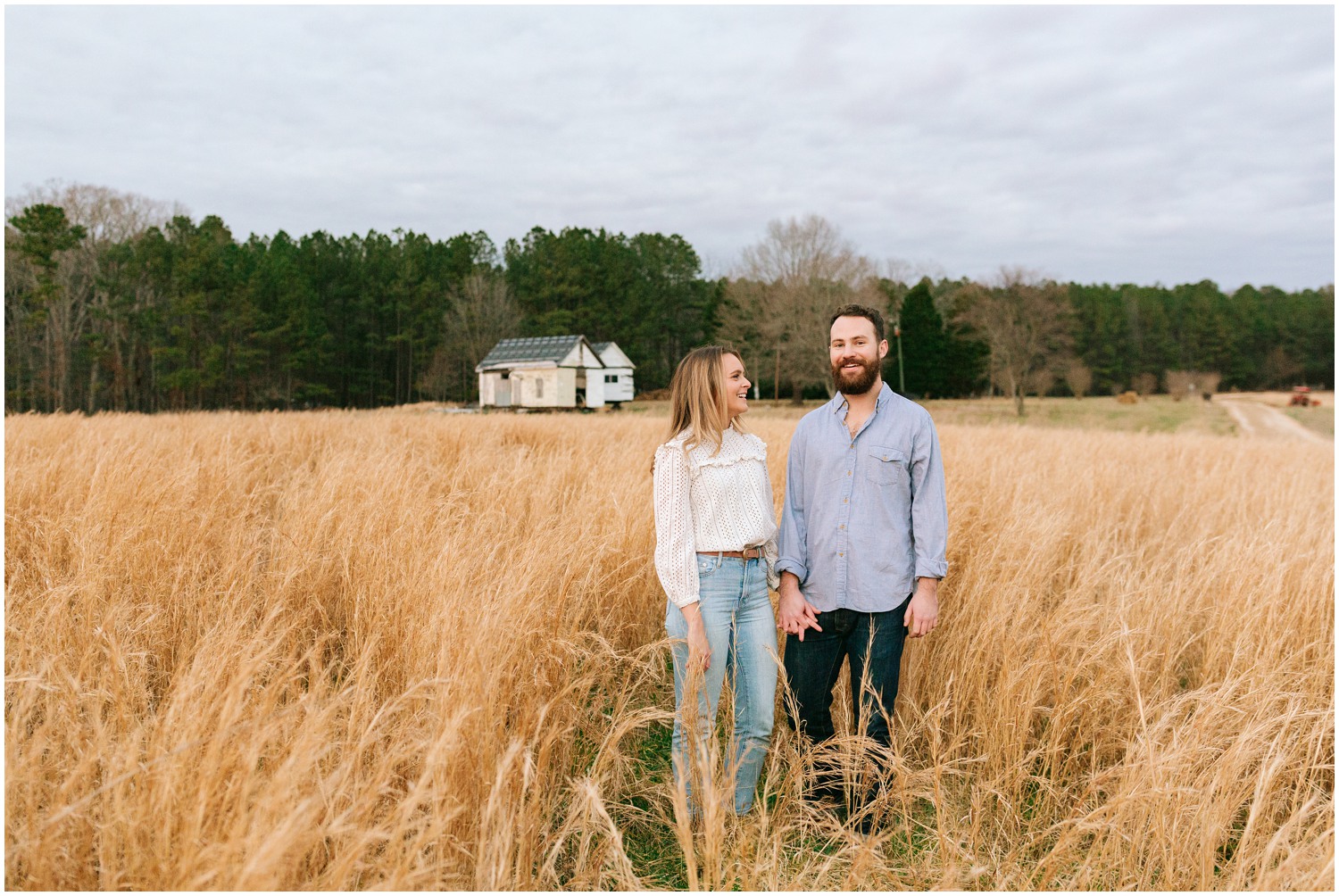 fall engagement portraits in North Carolina