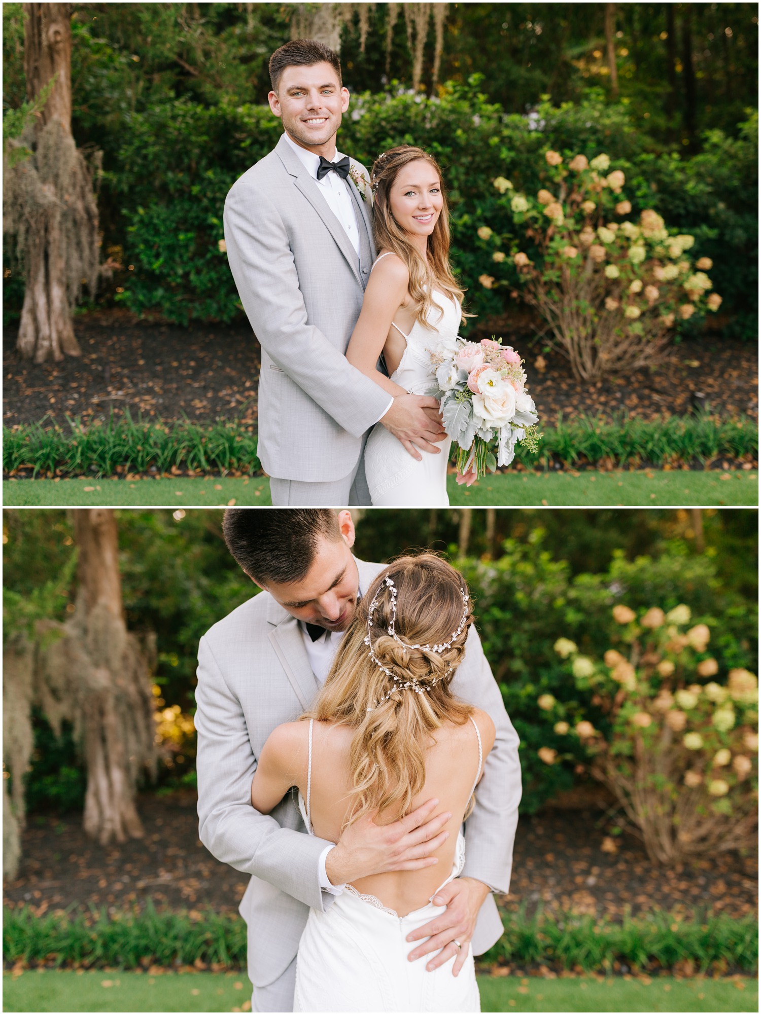 North Carolina wedding portraits of bride and groom