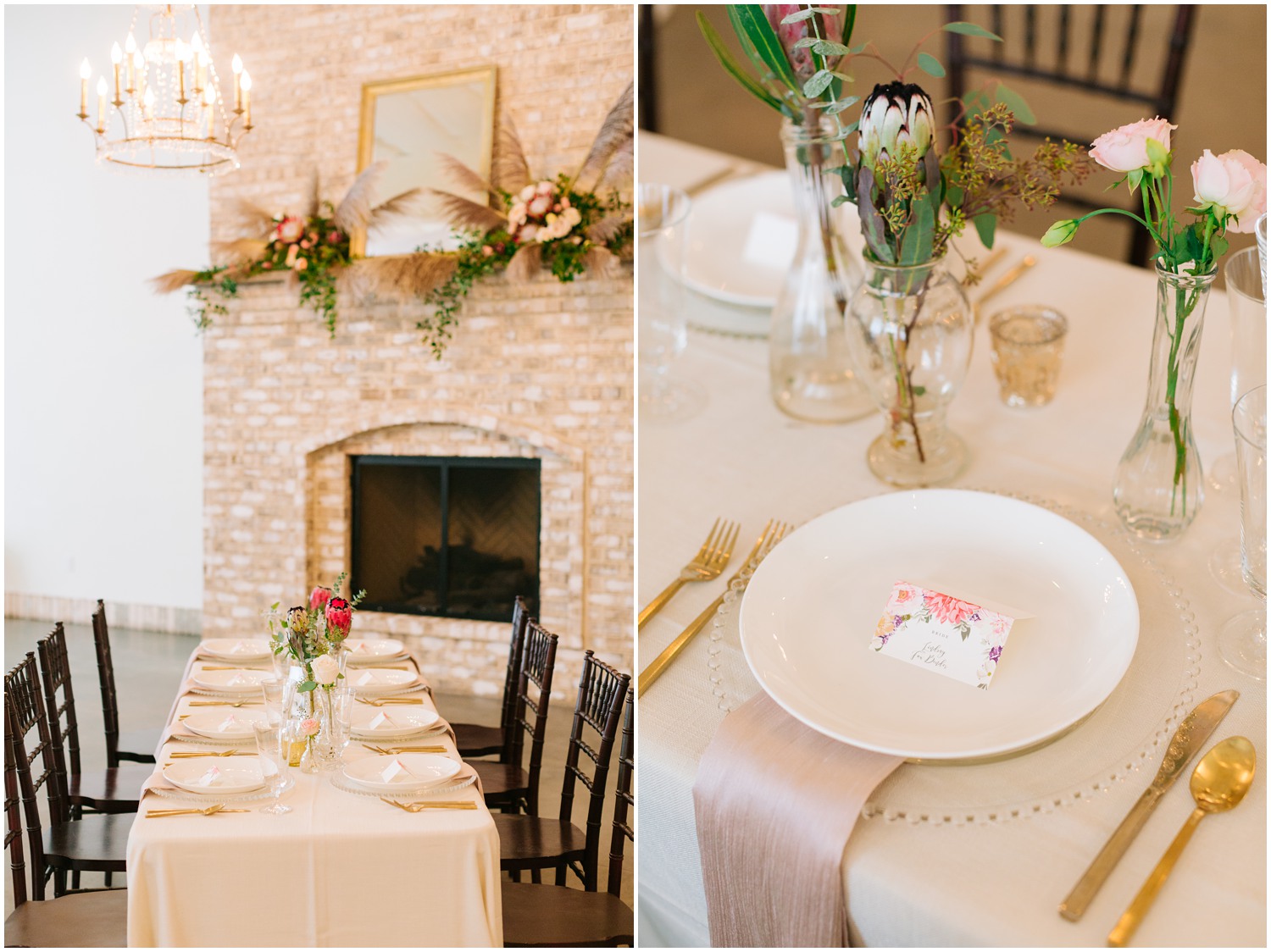 summer wedding reception details for Wrightsville Manor