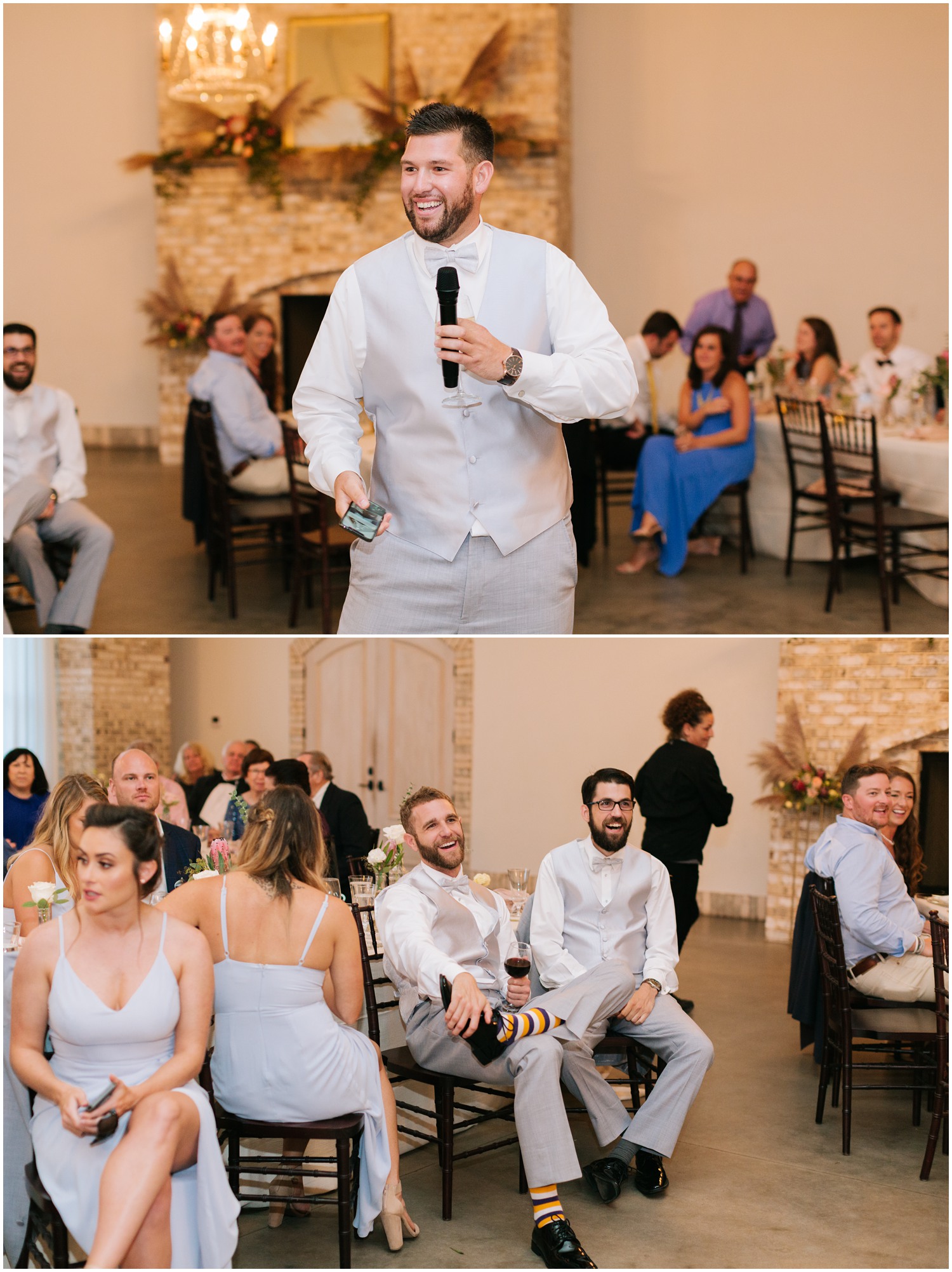 Best Man gives wedding toast at Wrightsville Manor