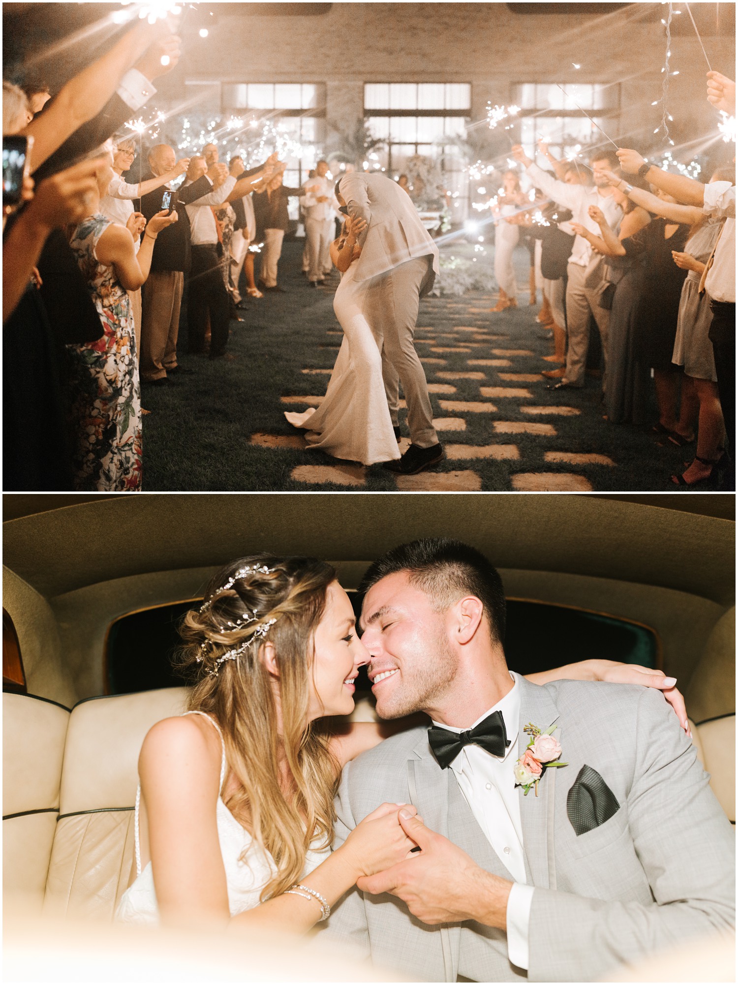 bride and groom leave Wrightsville Manor wedding day