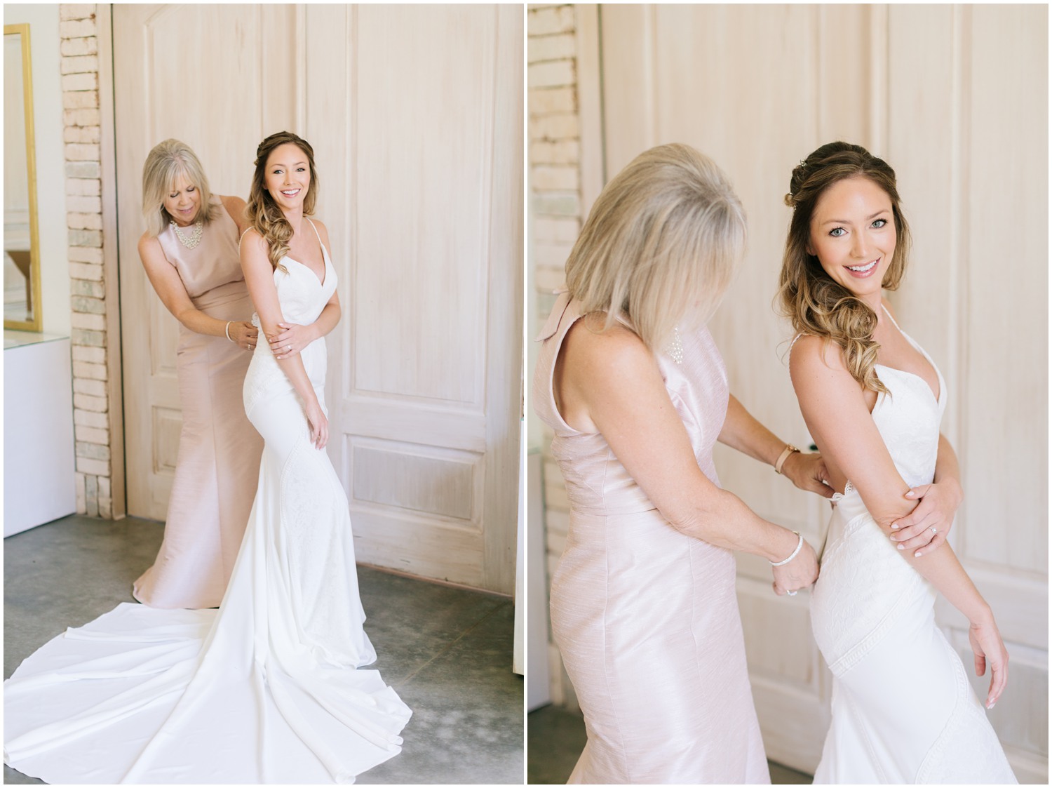 North Carolina wedding day prep with mom and bride