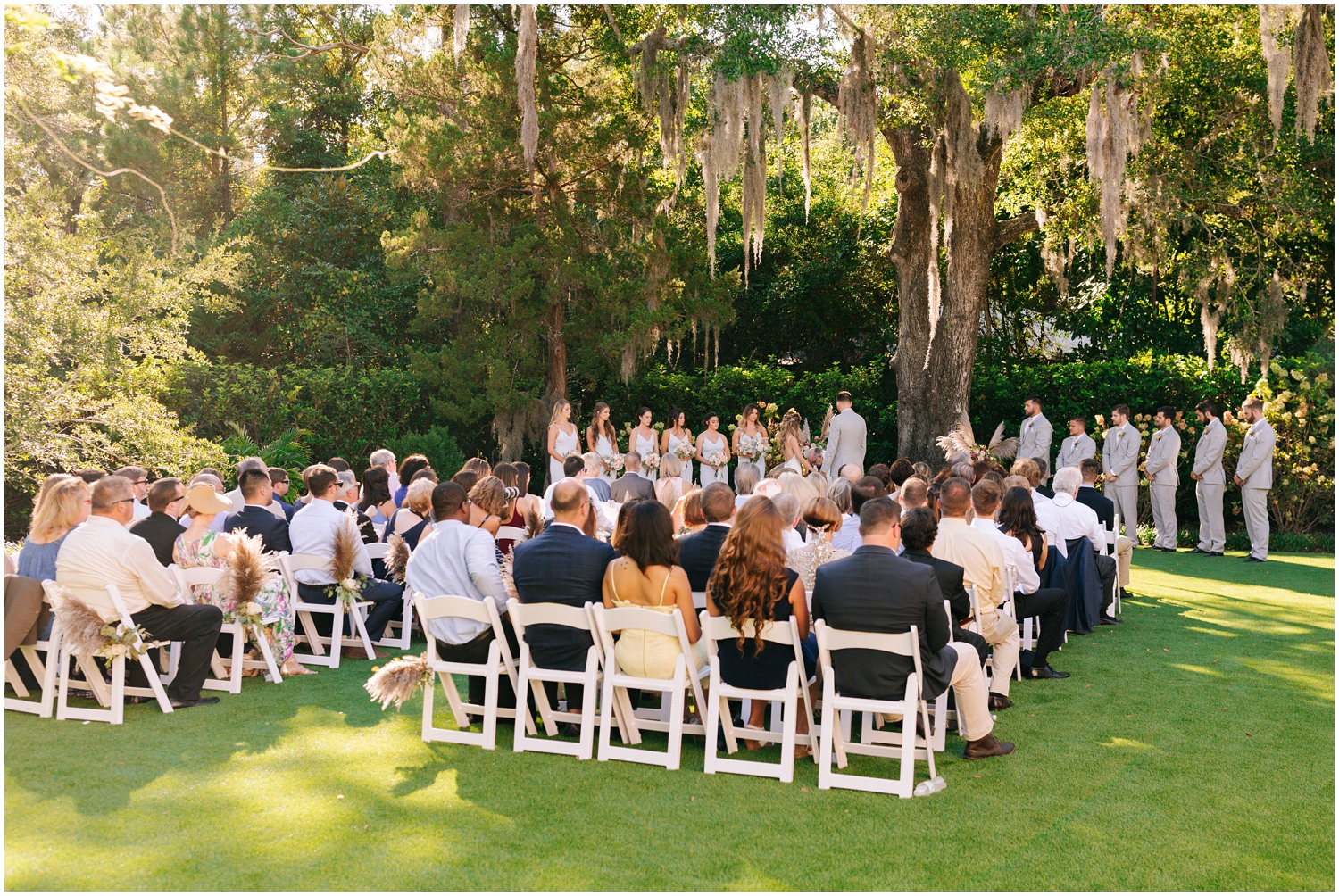 summer Wrightsville Manor wedding ceremony