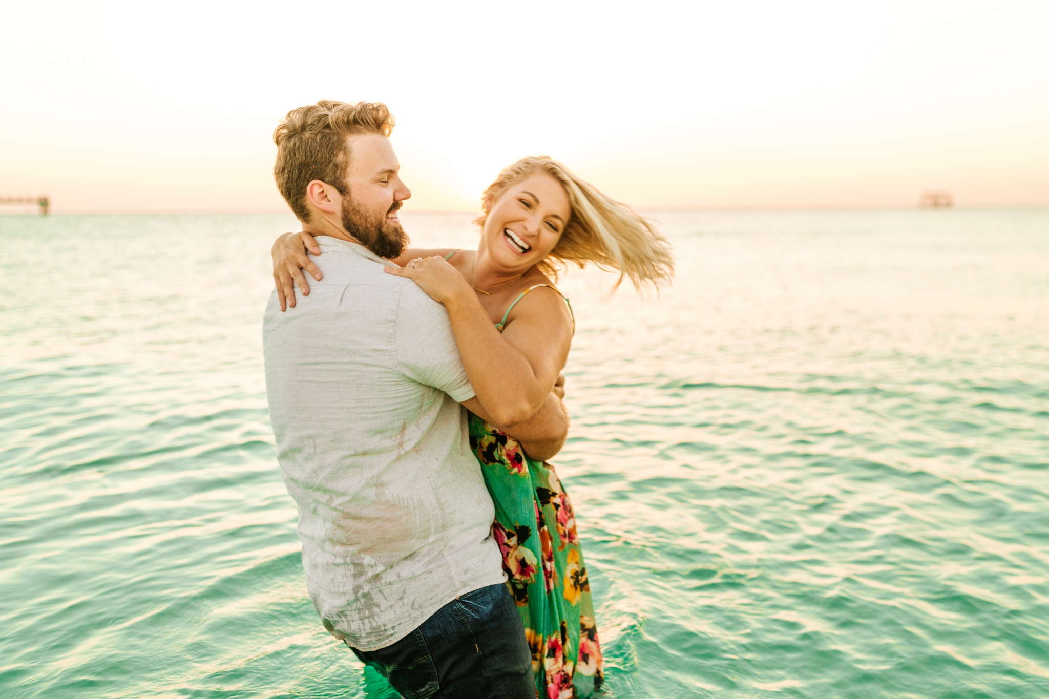 Engagement Photos in the ocean