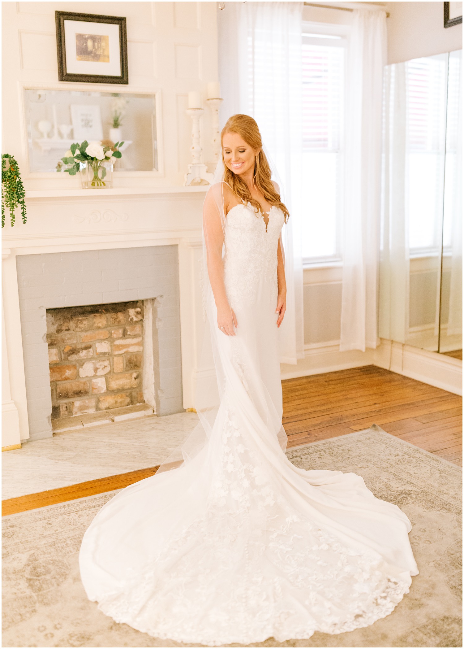 bridal portraits in Wilmington NC home