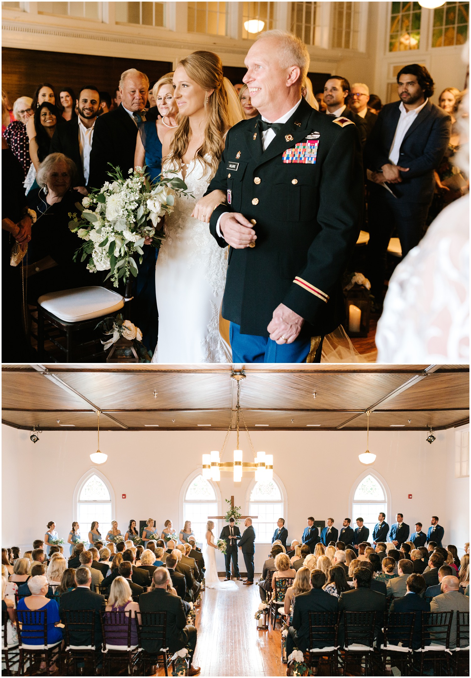 bride and groom exchange vows in NC 