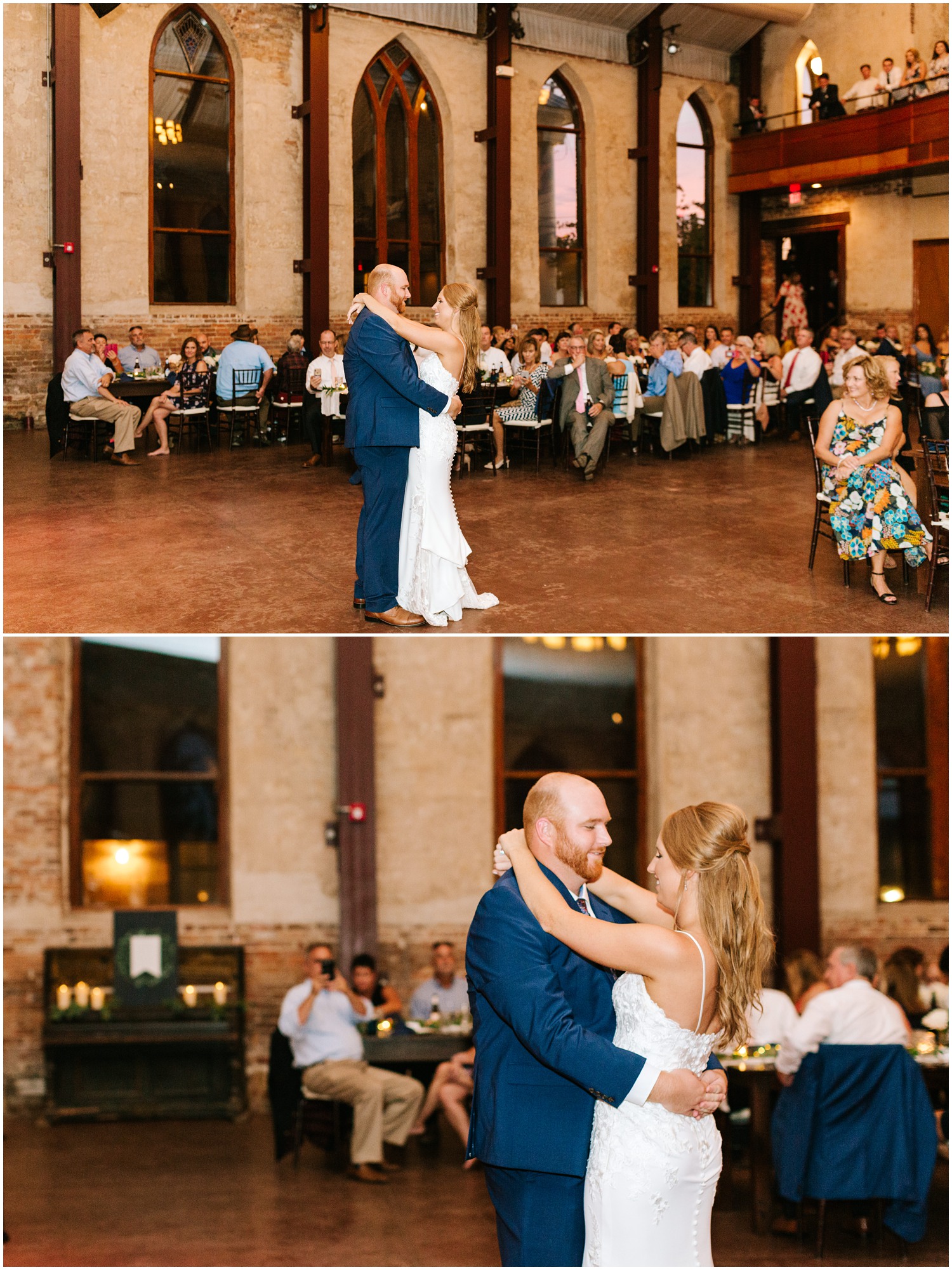 Brooklyn Arts Center wedding reception first dance with bride and groom