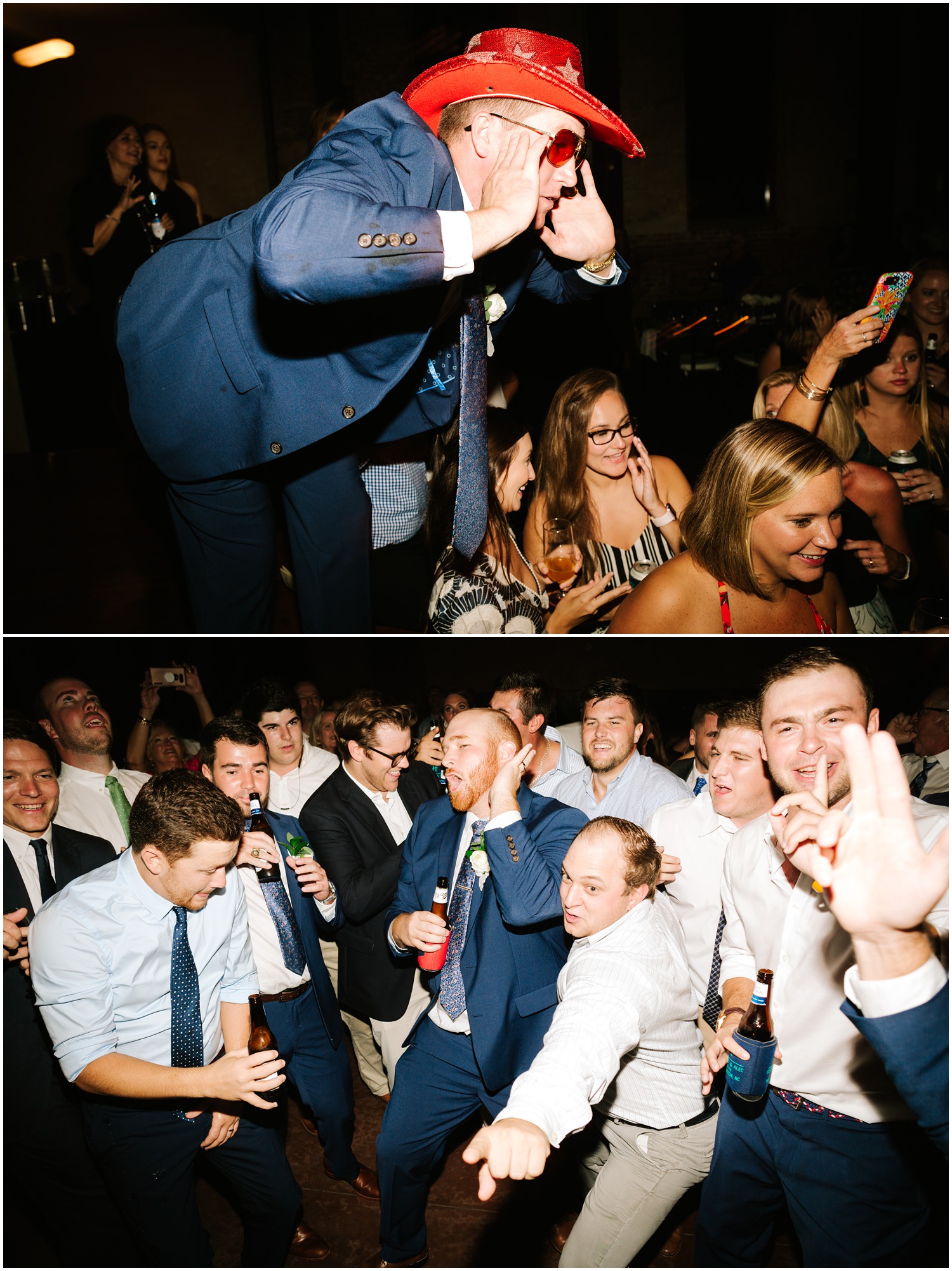 guest dance and sing with live band during wedding at Brooklyn Arts Center