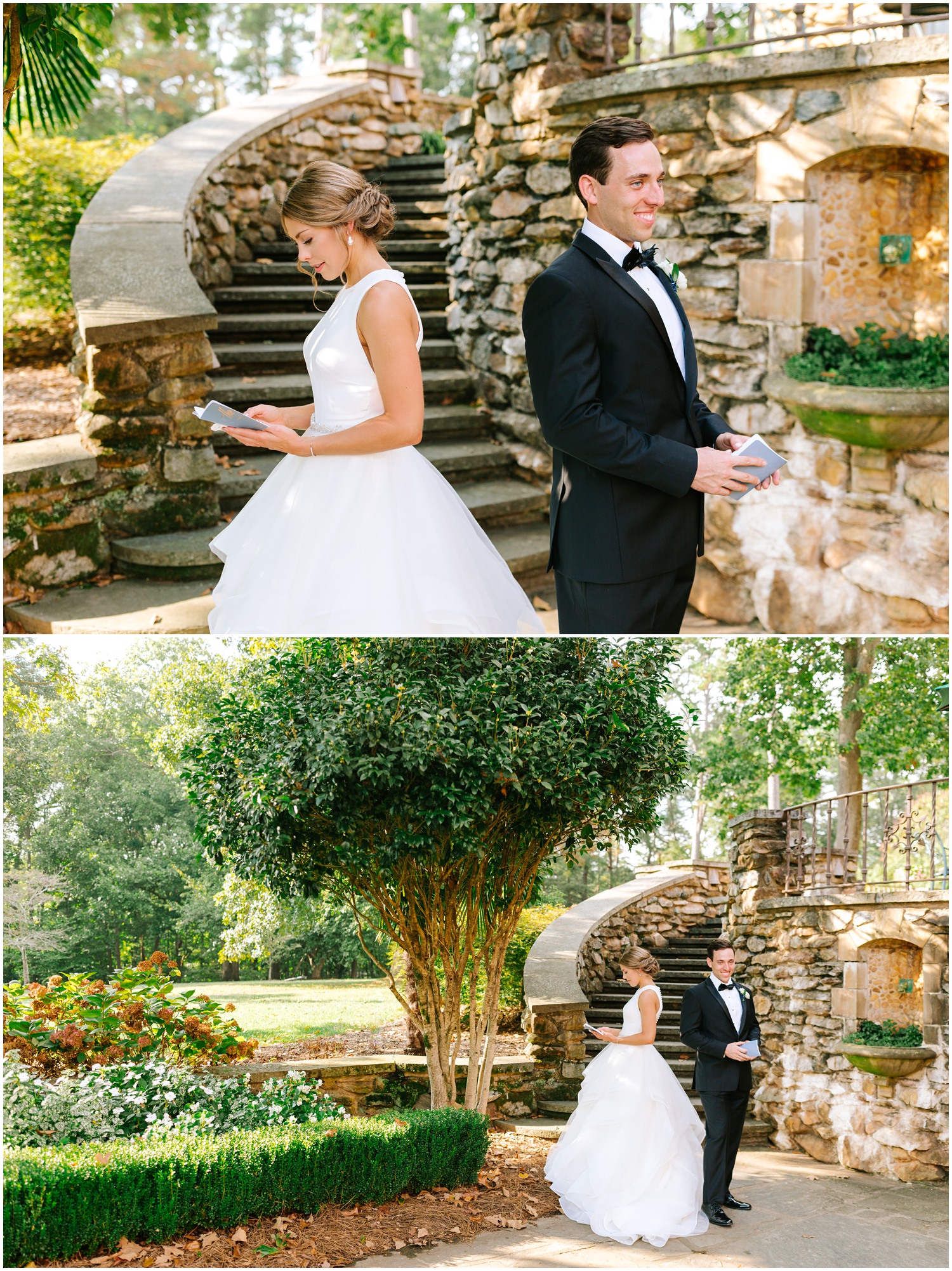Winston-Salem NC wedding day first touch photographed by Chelsea Renay Photography