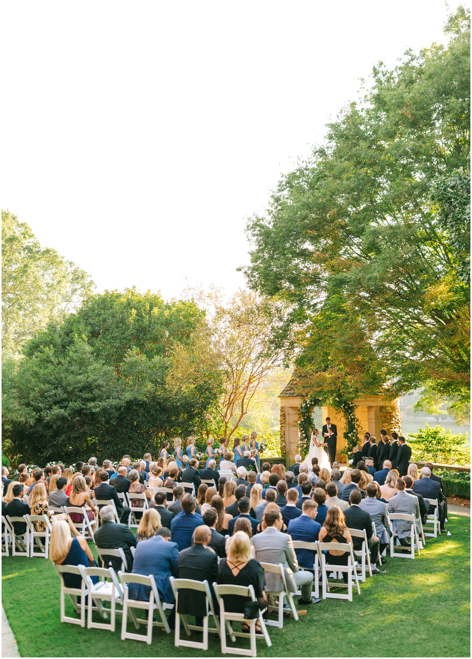 outdoor wedding ceremony at Graylyn Estate