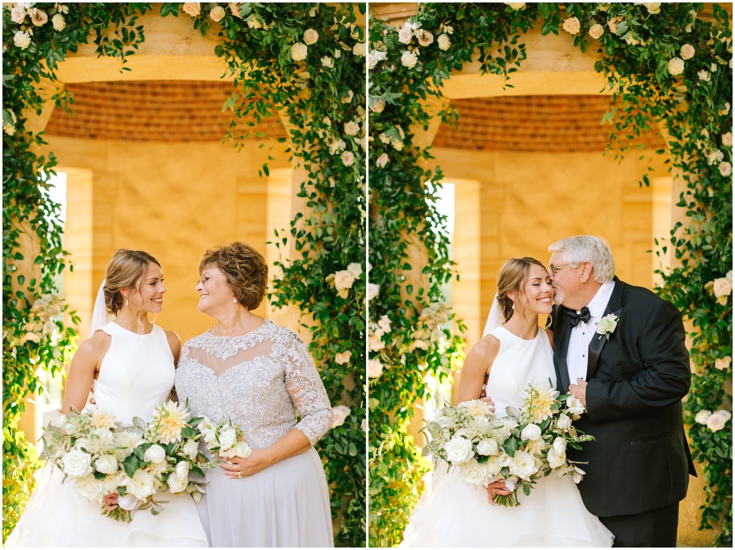 bride and her parents photographed by Chelsea Renay Photography