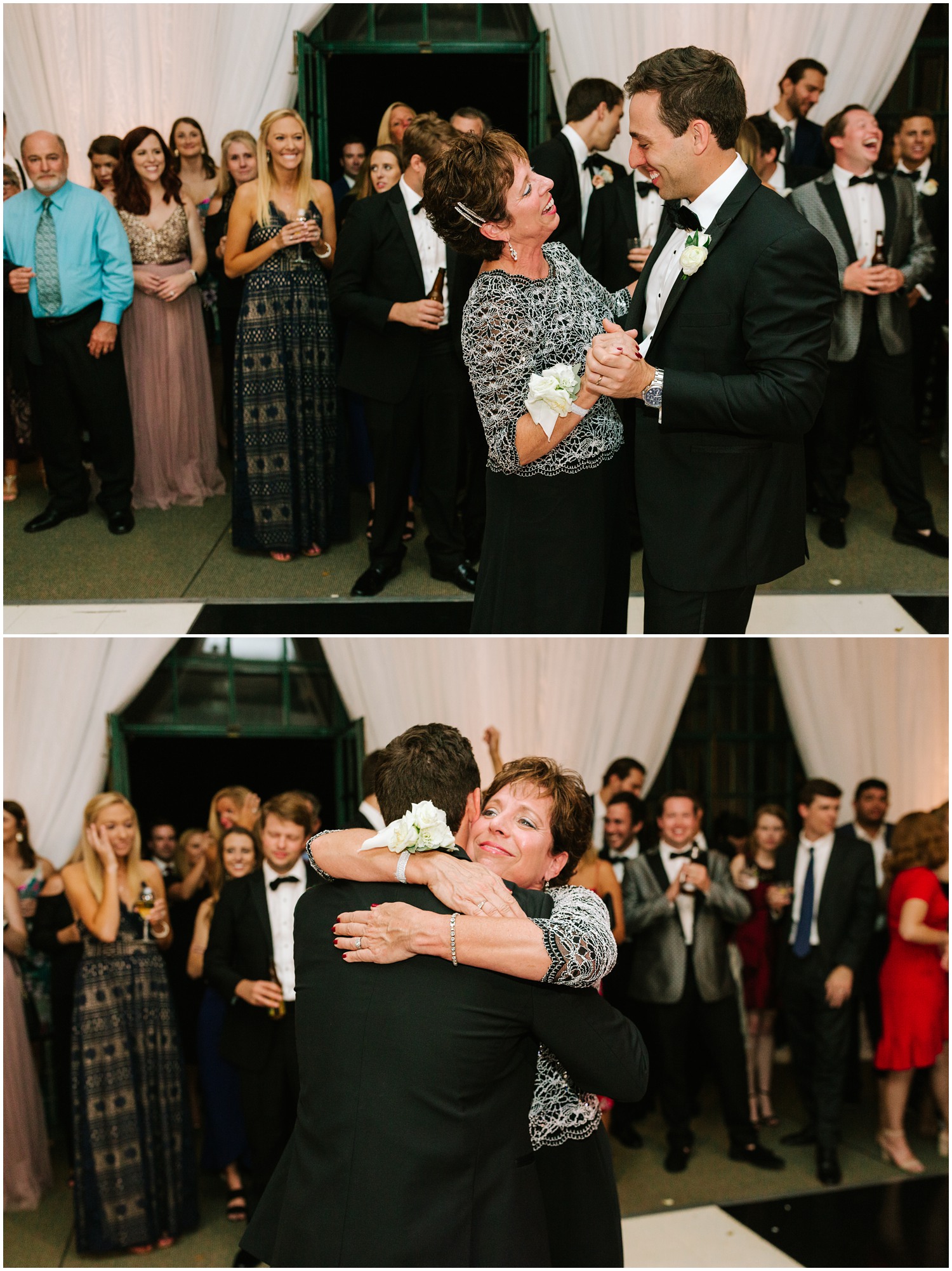mother-son dance at wedding reception at Graylyn Estate