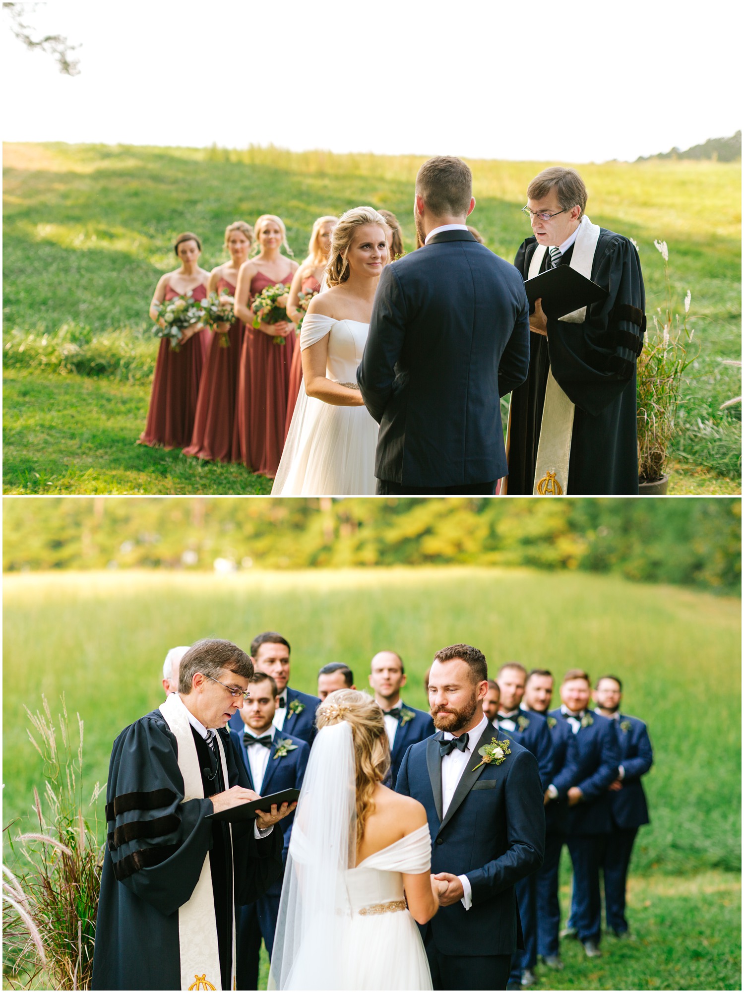 North Carolina wedding ceremony outside at The Meadows Raleigh
