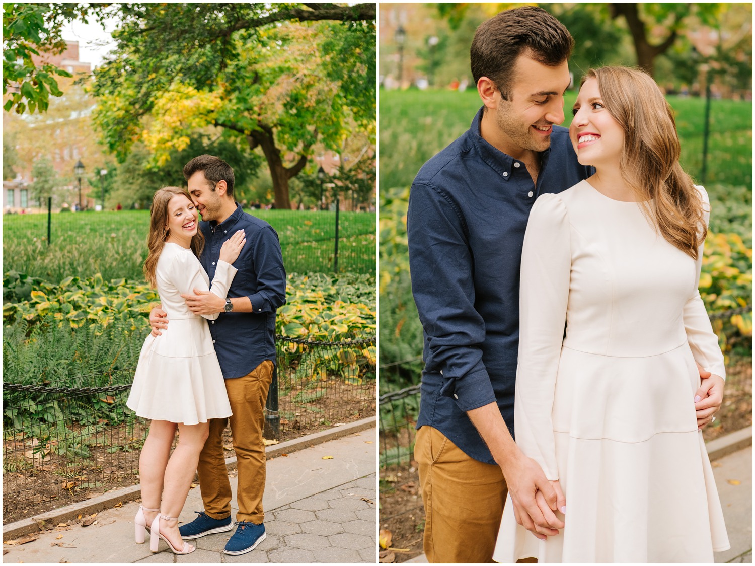 engagement portraits in Washington Park in NYC