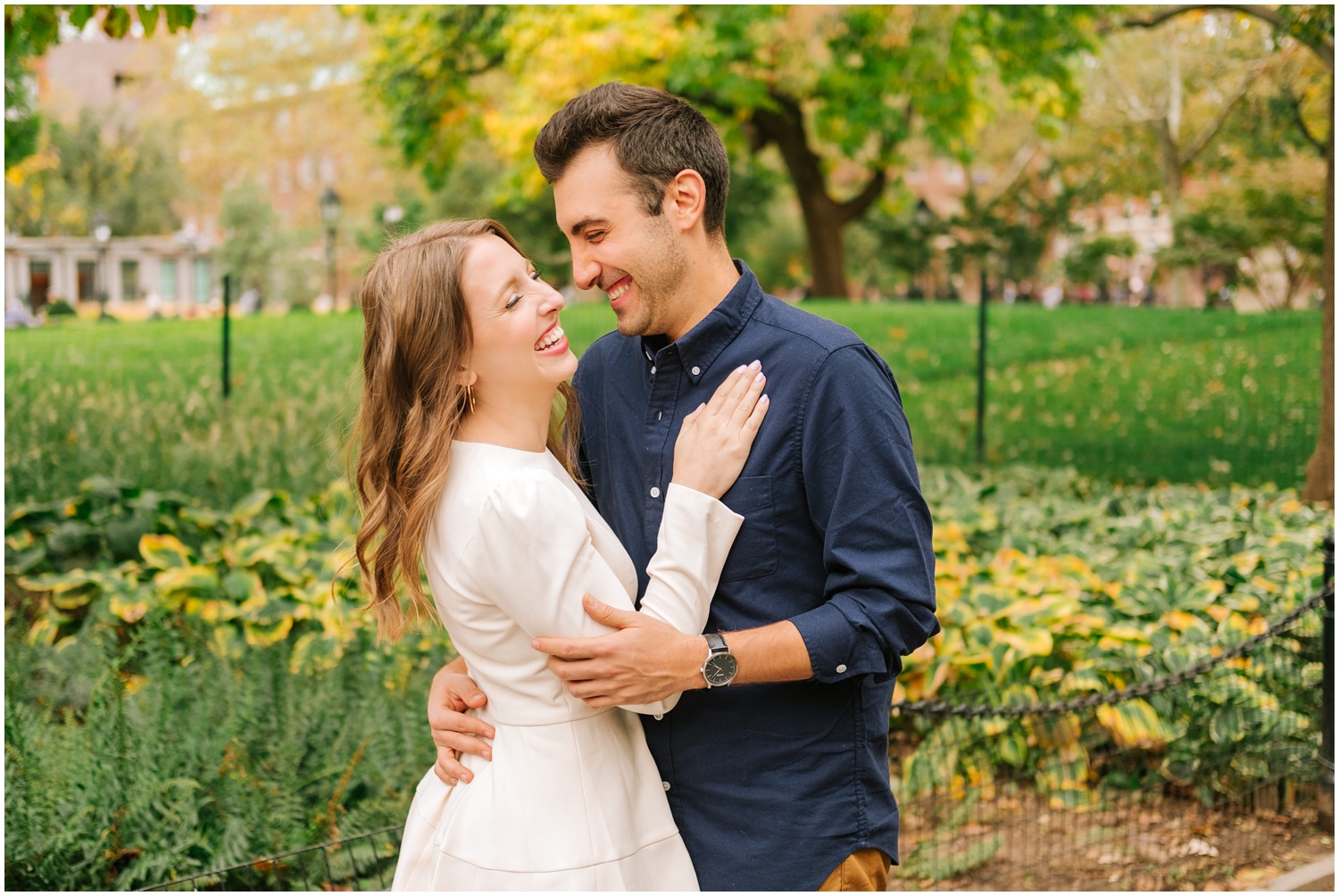 fall engagement session in Washington Park with Chelsea Renay