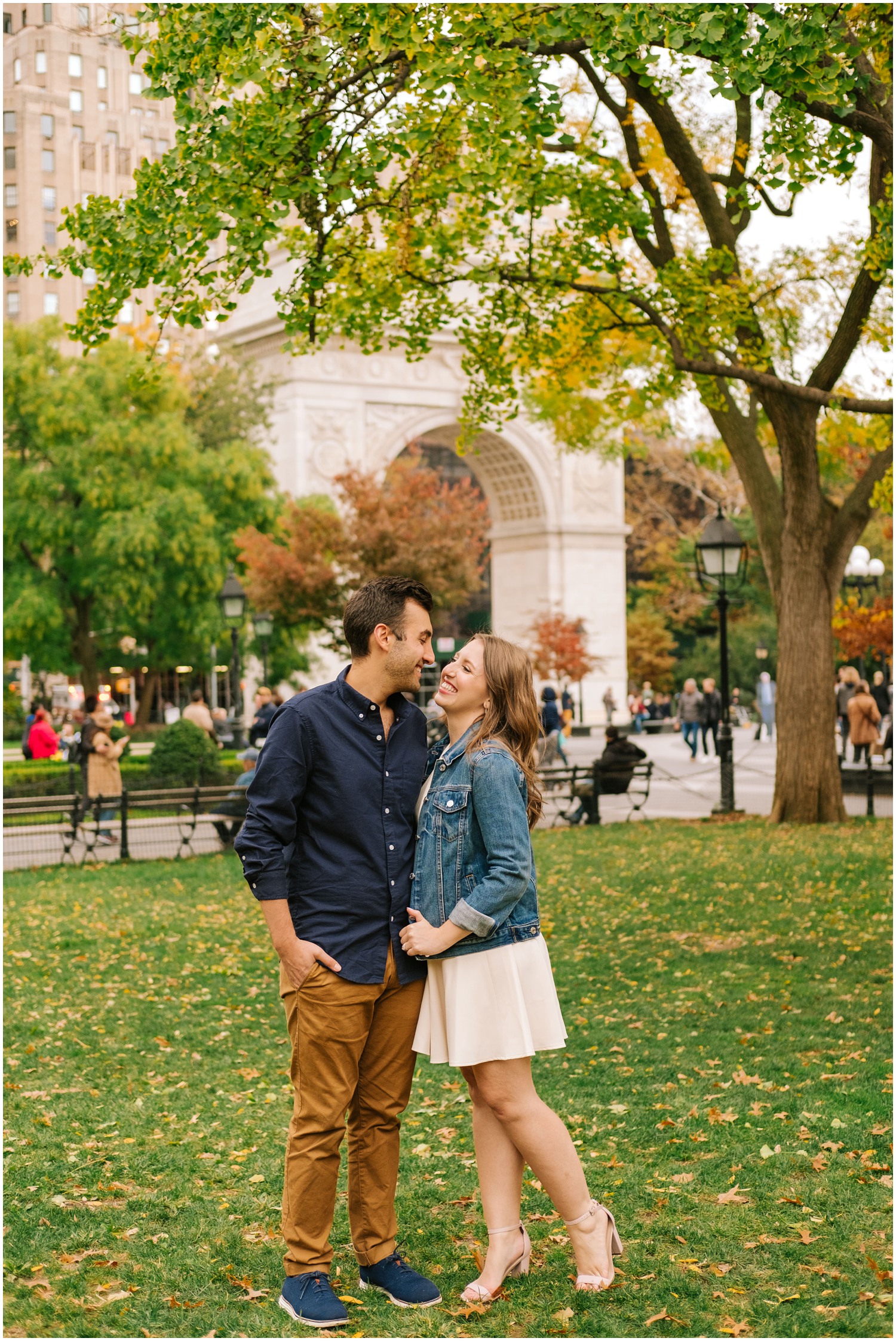 Washington Park engagement session with NYC couple
