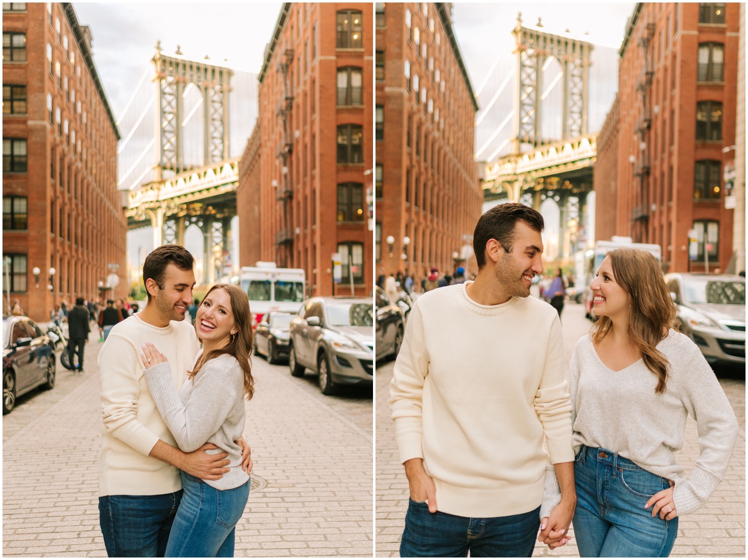 fall engagement session in DUMBO with Chelsea Renay