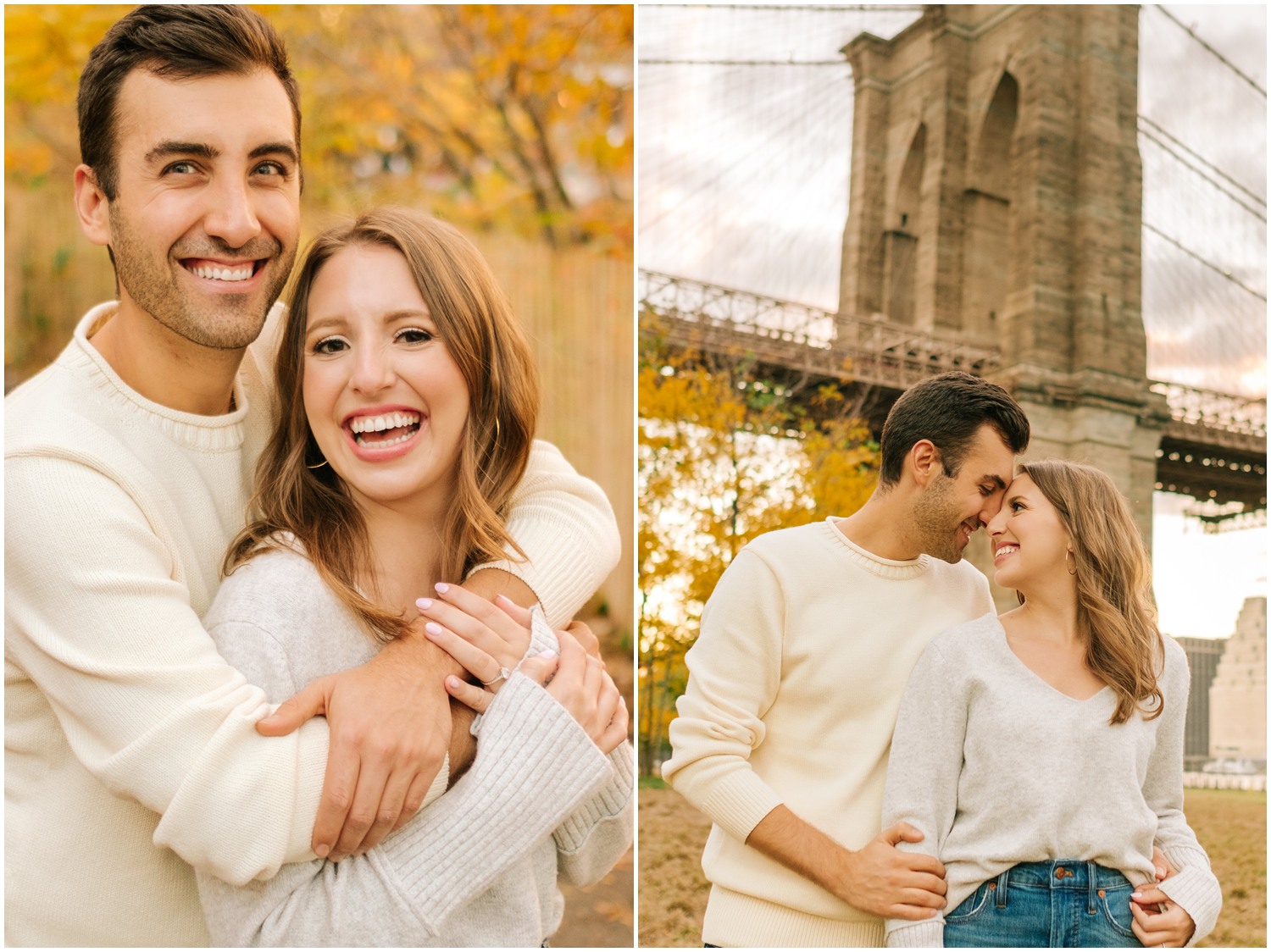fall engagement portraits in New York City