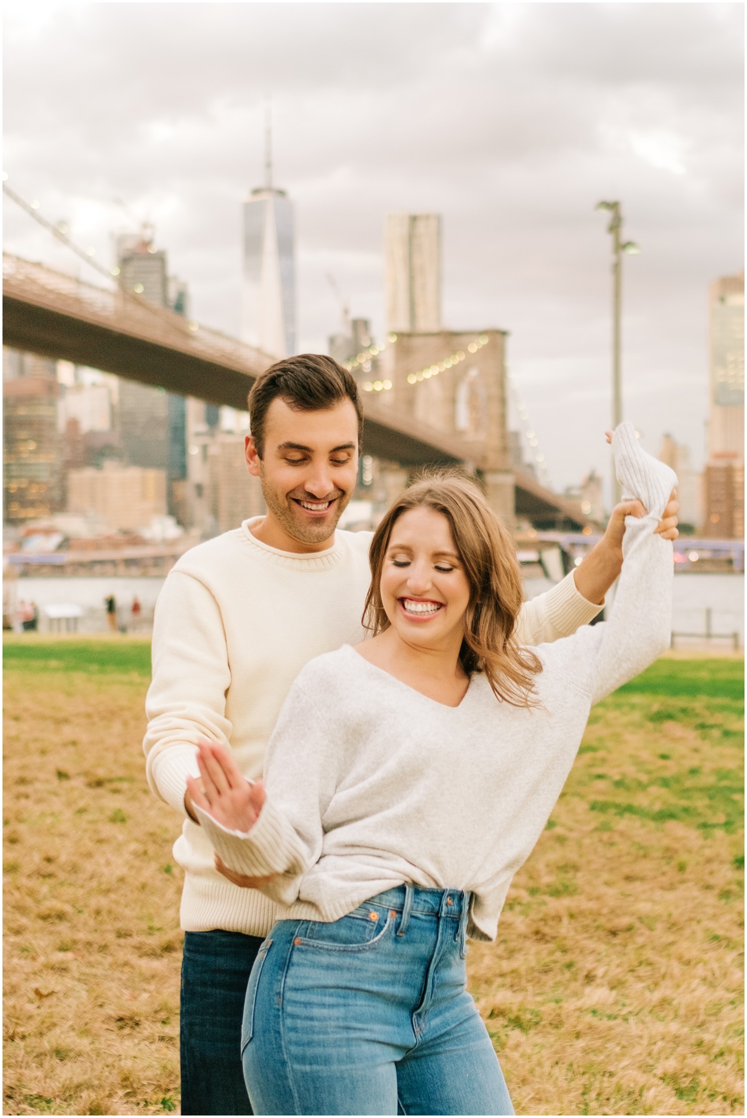 relaxed engagement photos in West Village & Dumbo