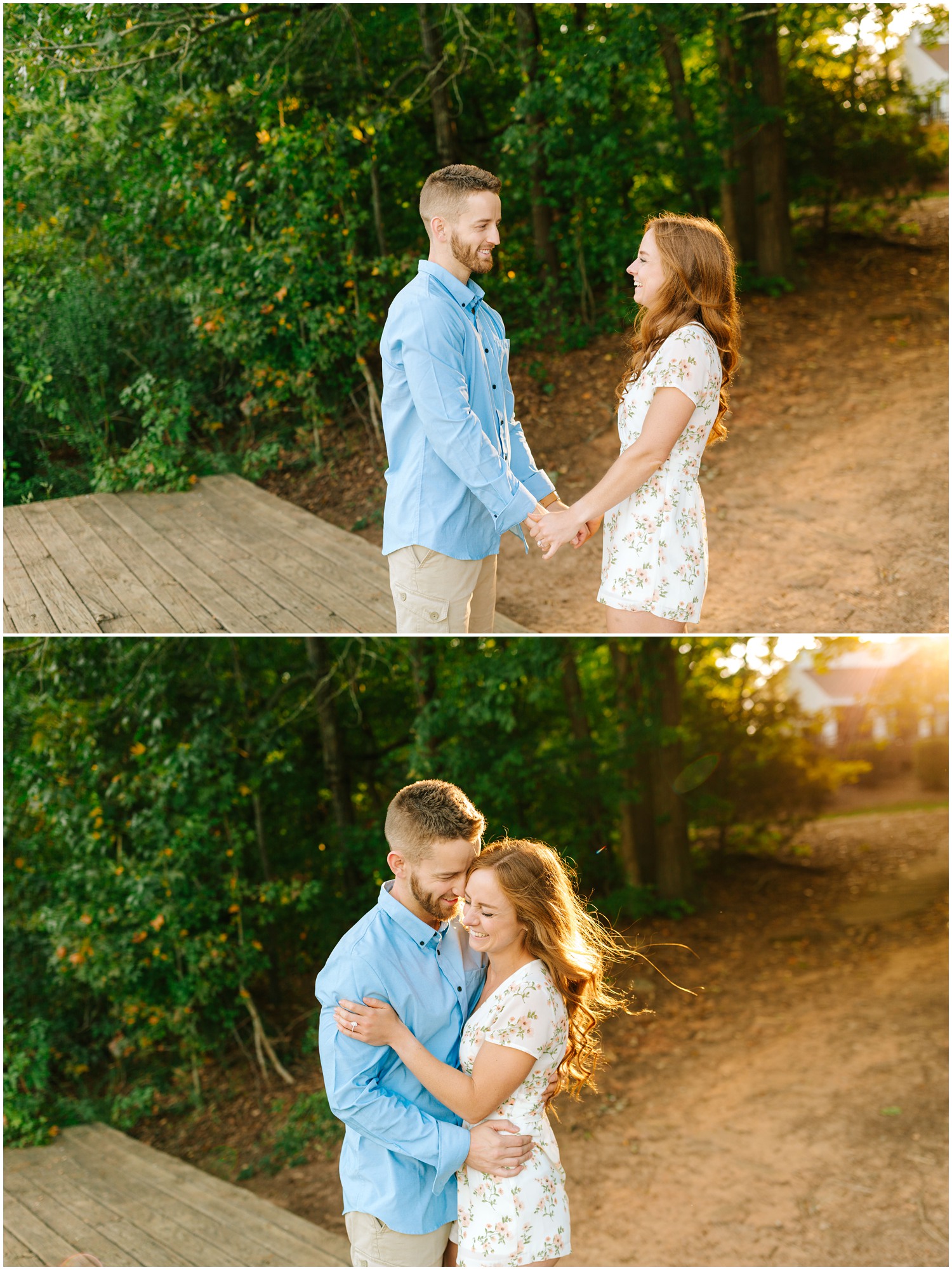 Raleigh North Carolina engagement session during sunset photographed by Chelsea Renay