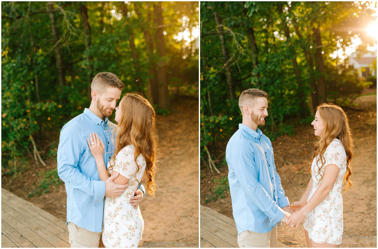 sunset engagement session in Raleigh NC