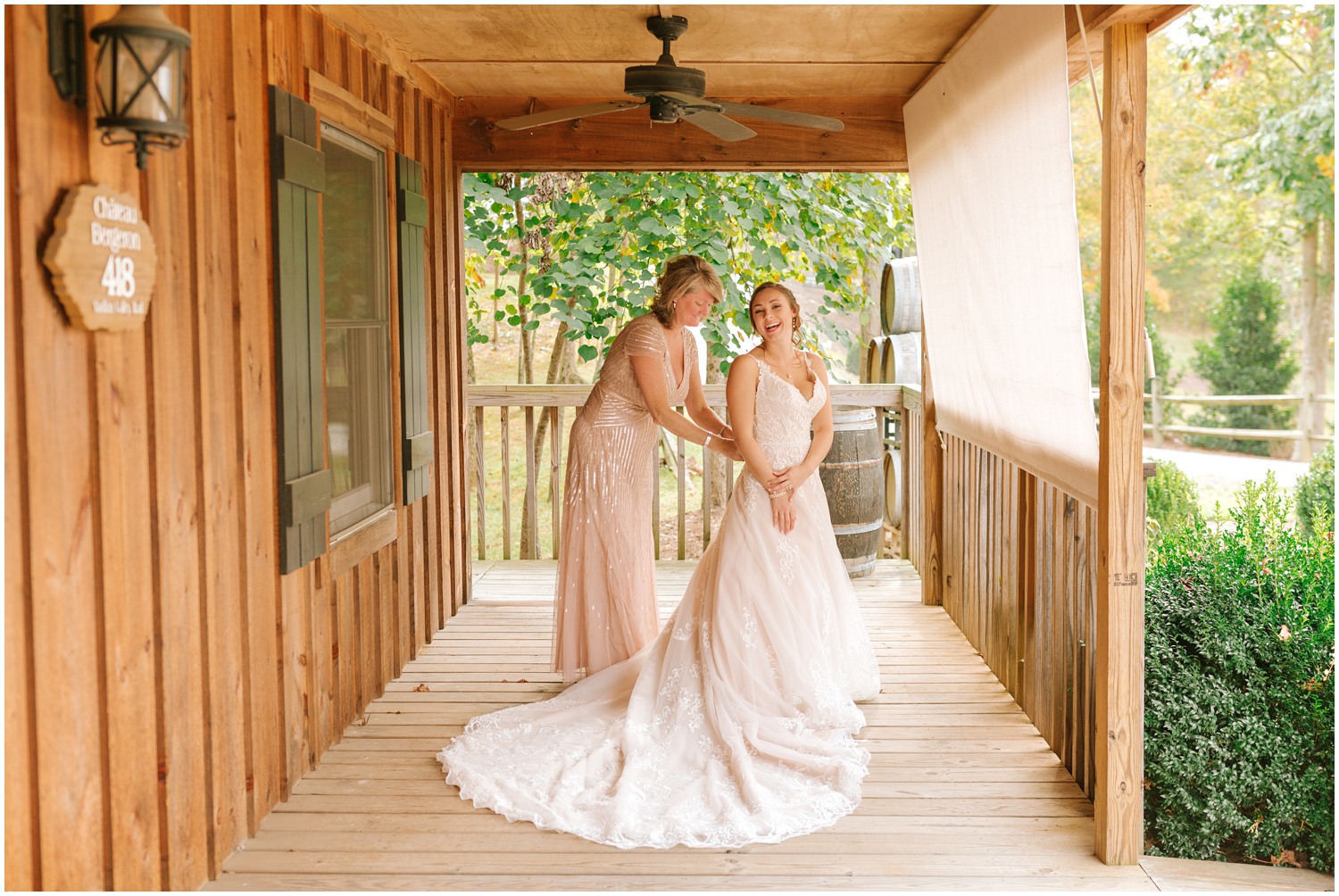 NC bride prepares for vineyard wedding at Medaloni Cellars