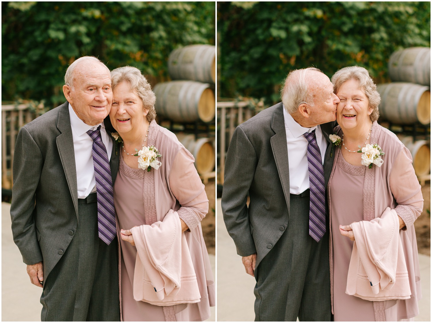 grandparents pose before Lewisville NC wedding