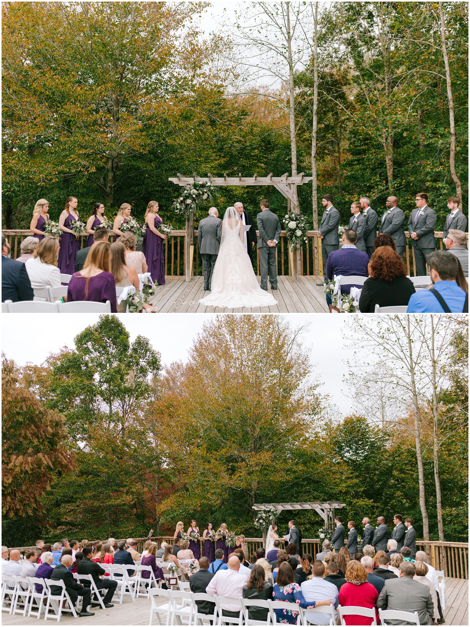 fall wedding outdoors in Lewsville NC