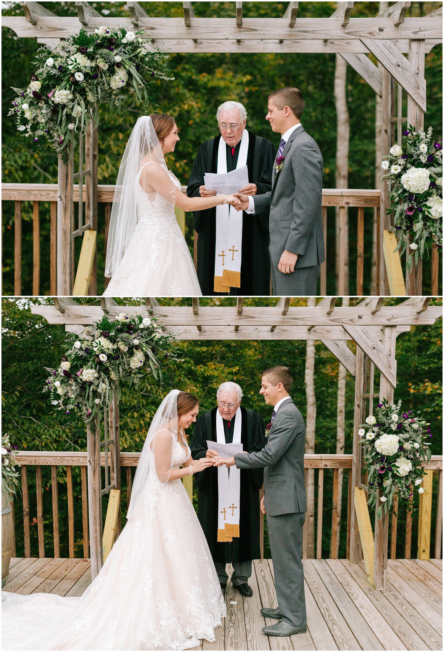 Winston-Salem NC wedding ceremony at Medaloni Cellars