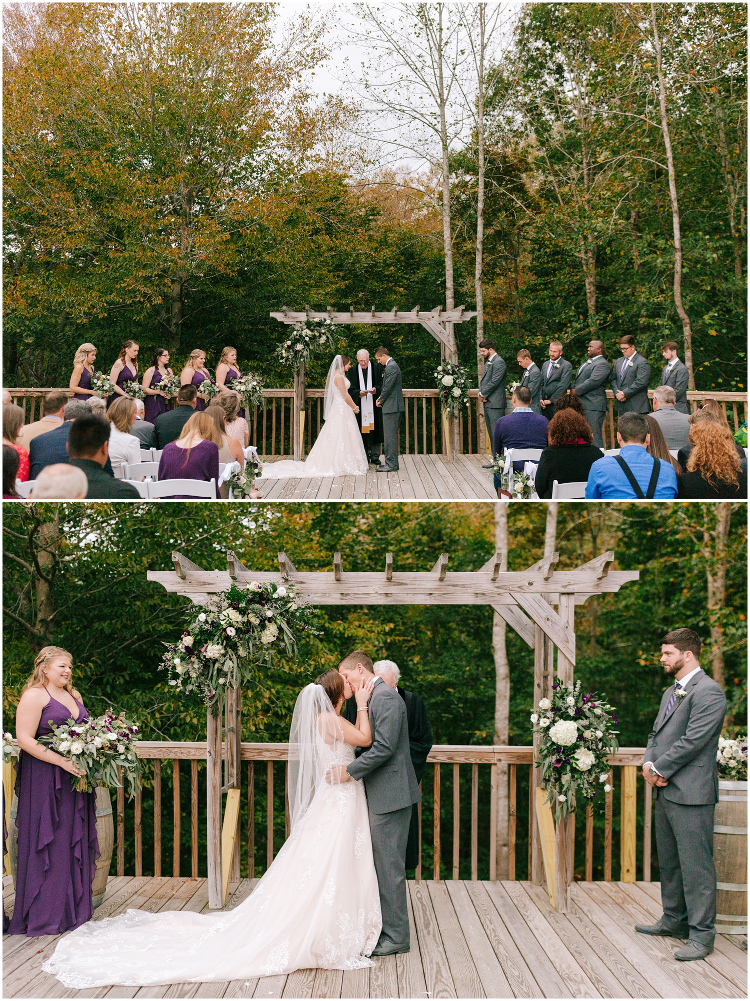 outdoor fall wedding at Medaloni Cellars