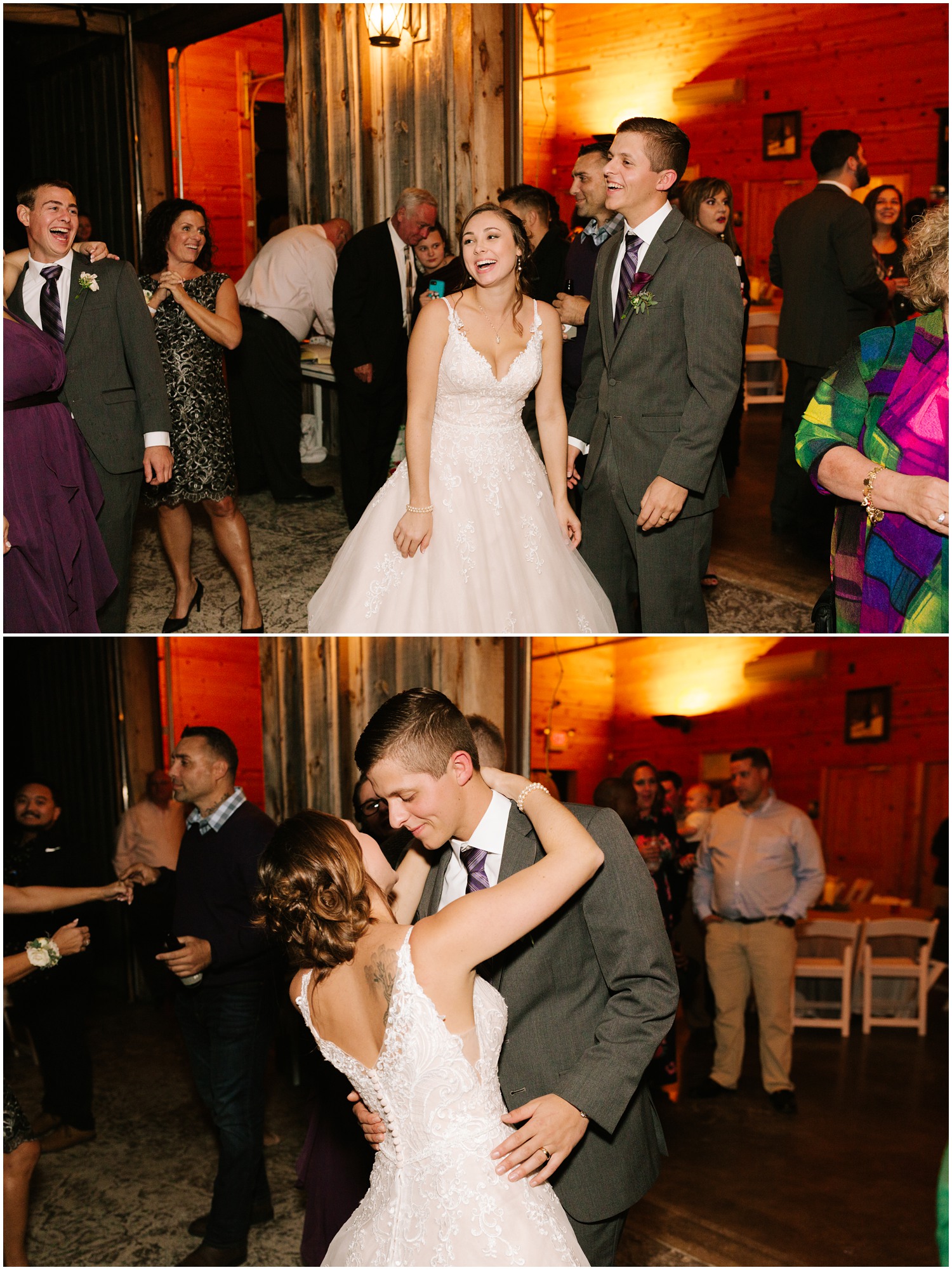 newlyweds dance during Medaloni Cellars wedding reception