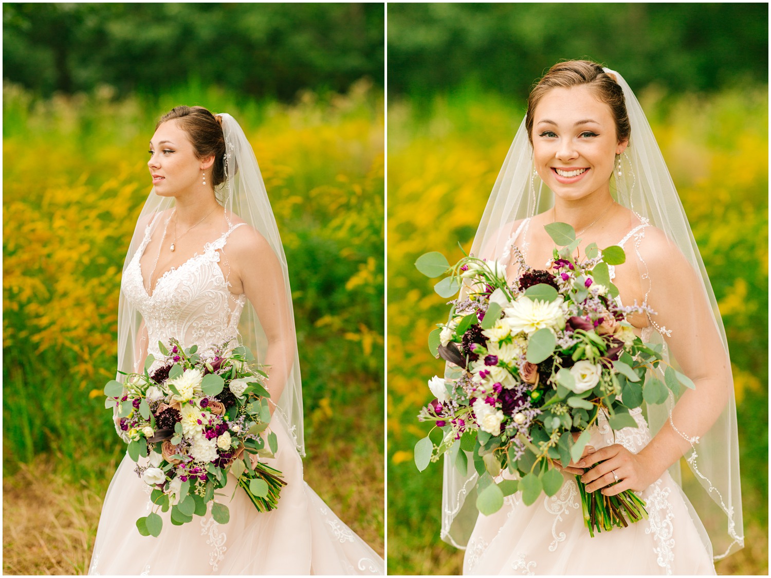 Pilot Mountain bridal session during the fall