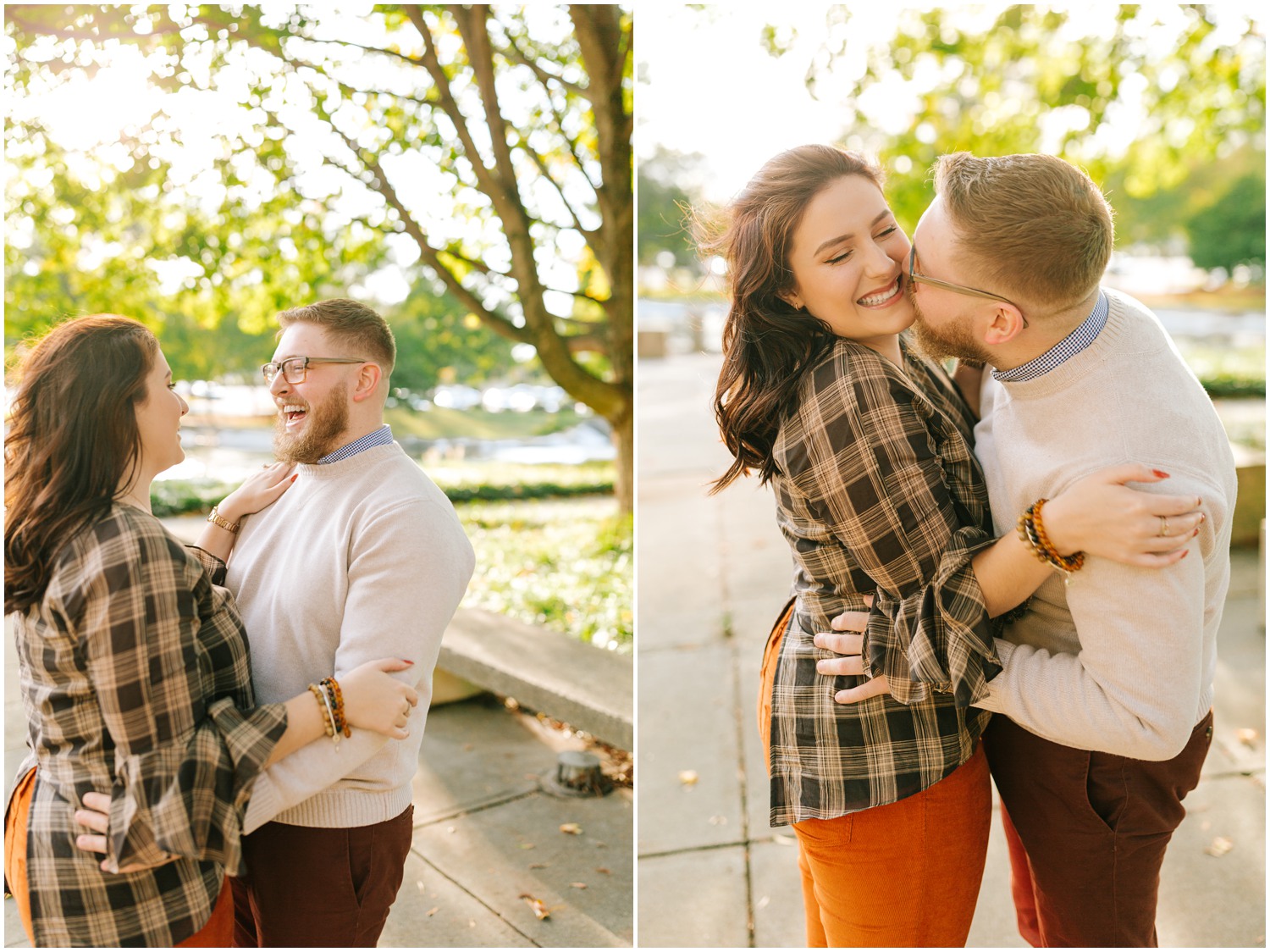Marshall Park engagement session in uptown Charlotte 