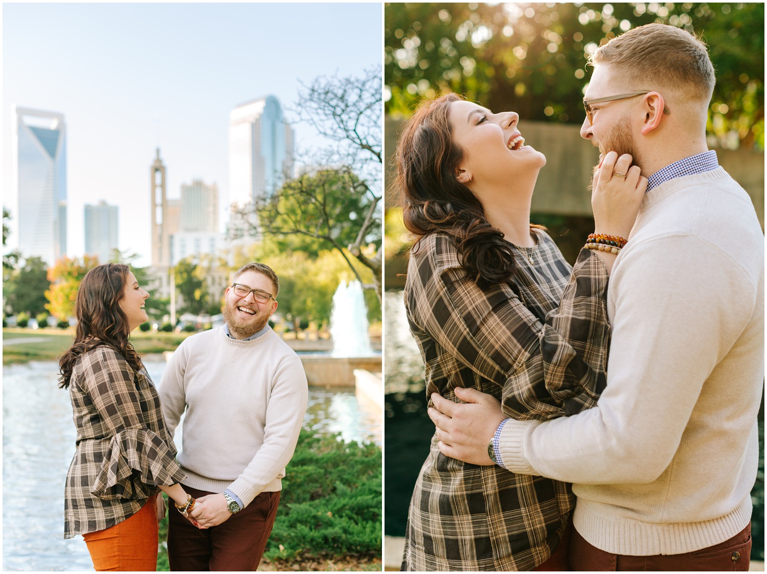 Uptown Charlotte NC engagement portraits with Chelsea Renay 