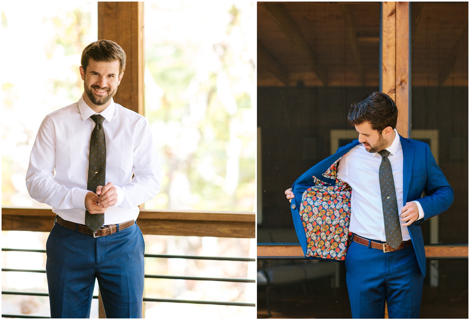 groom prepares for Lake Eden Events wedding day