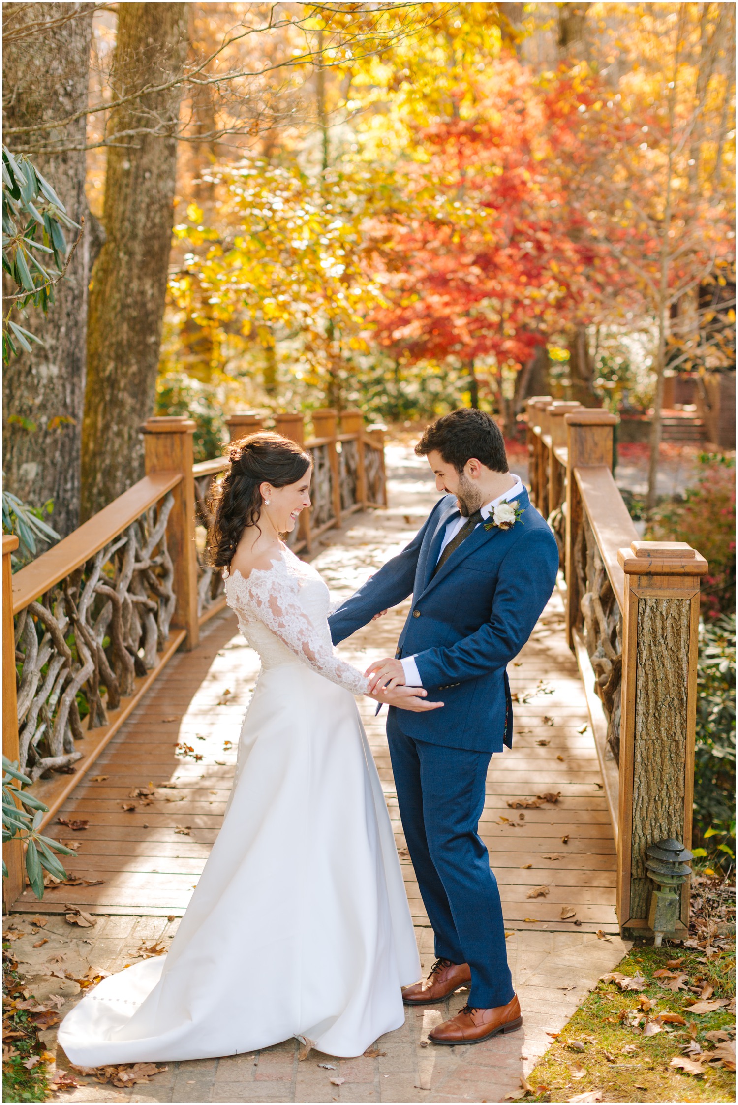 groom reacts to seeing bride for the first time on wedding day