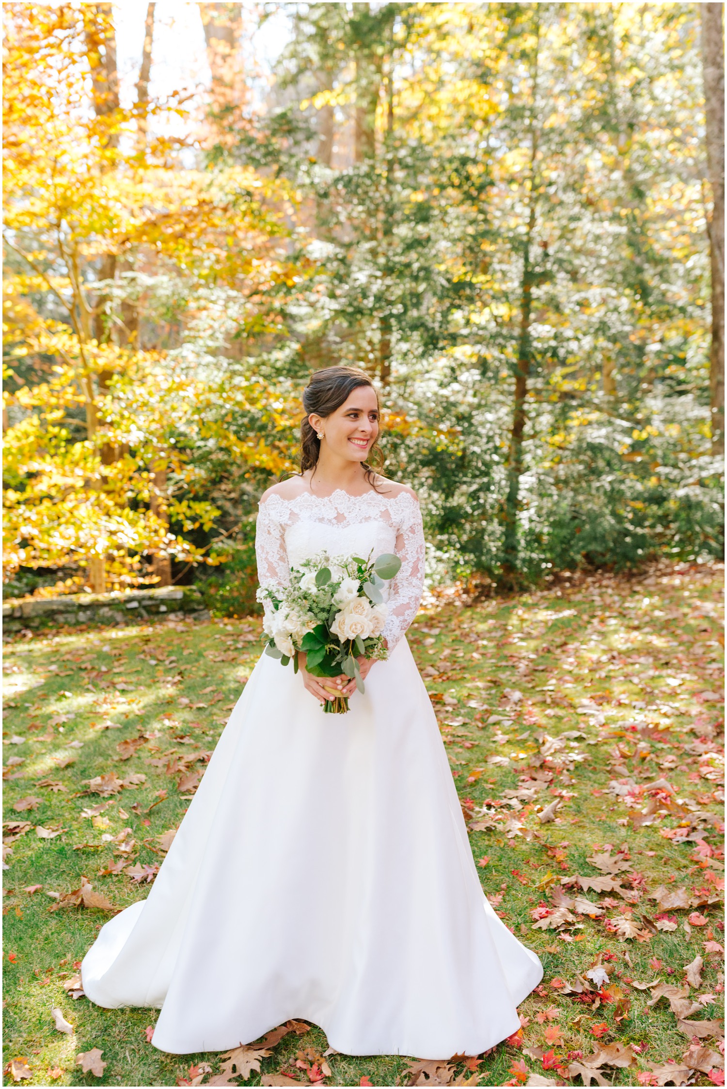 North Carolina bridal portraits at Lake Eden Events in Asheville NC