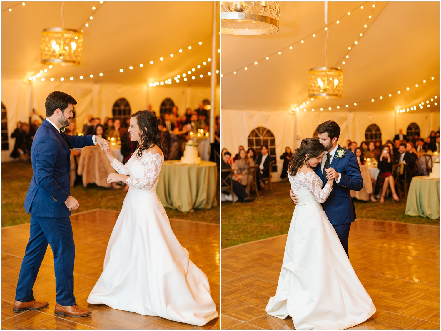 first dance at Asheville wedding reception photographed by Chelsea Renay