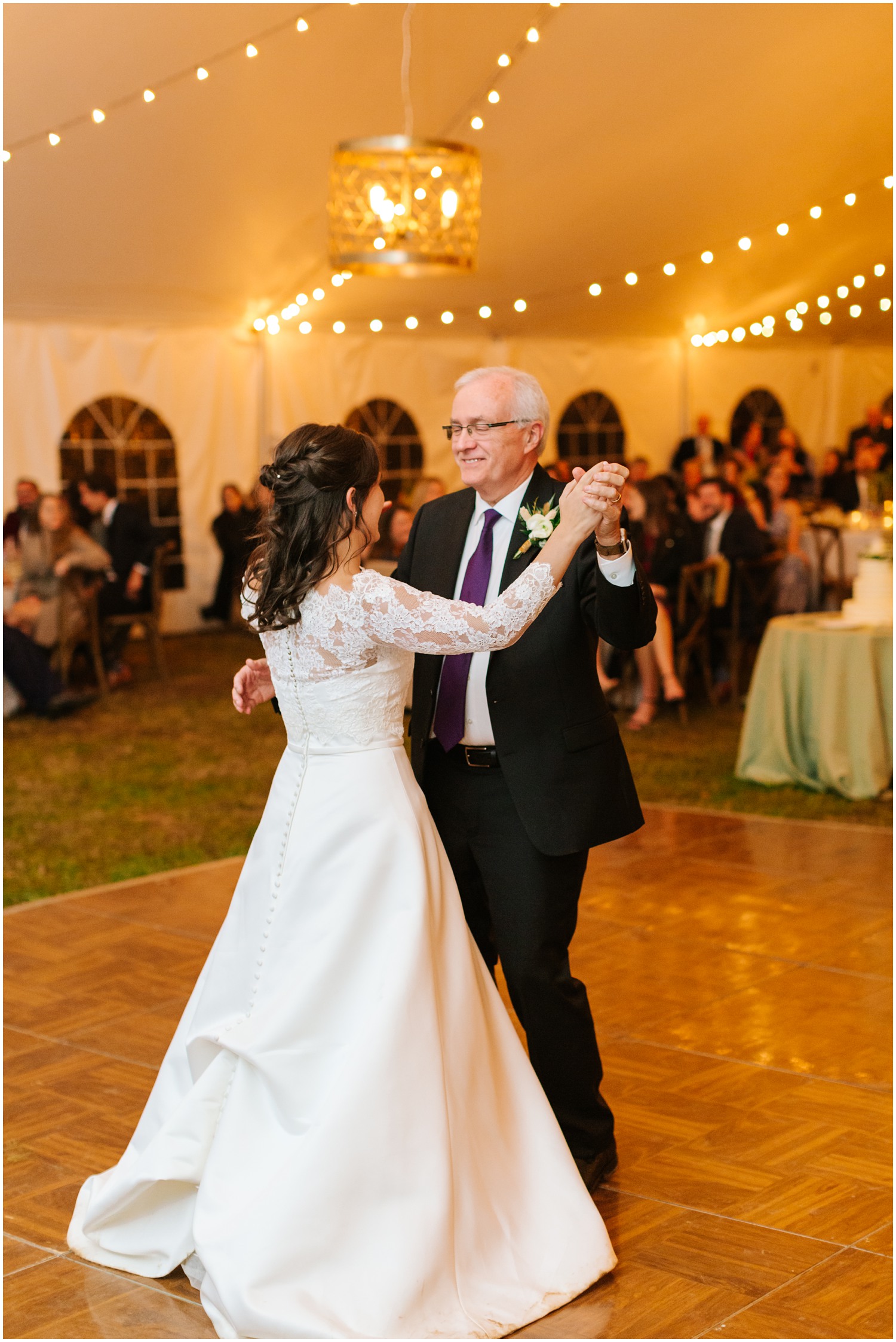 Lake Eden Events wedding reception dances with father and daughter
